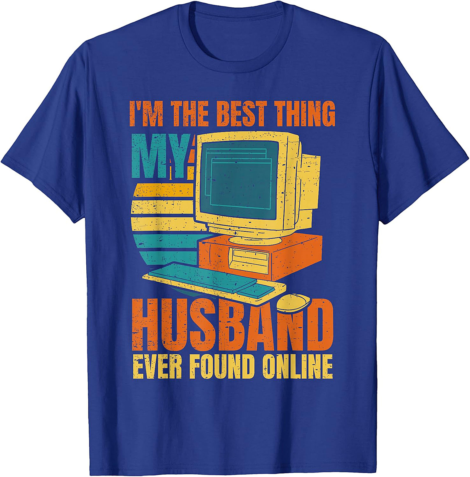 Funny "Found Online" Husband T-Shirt | Retro Computer Graphic Tee