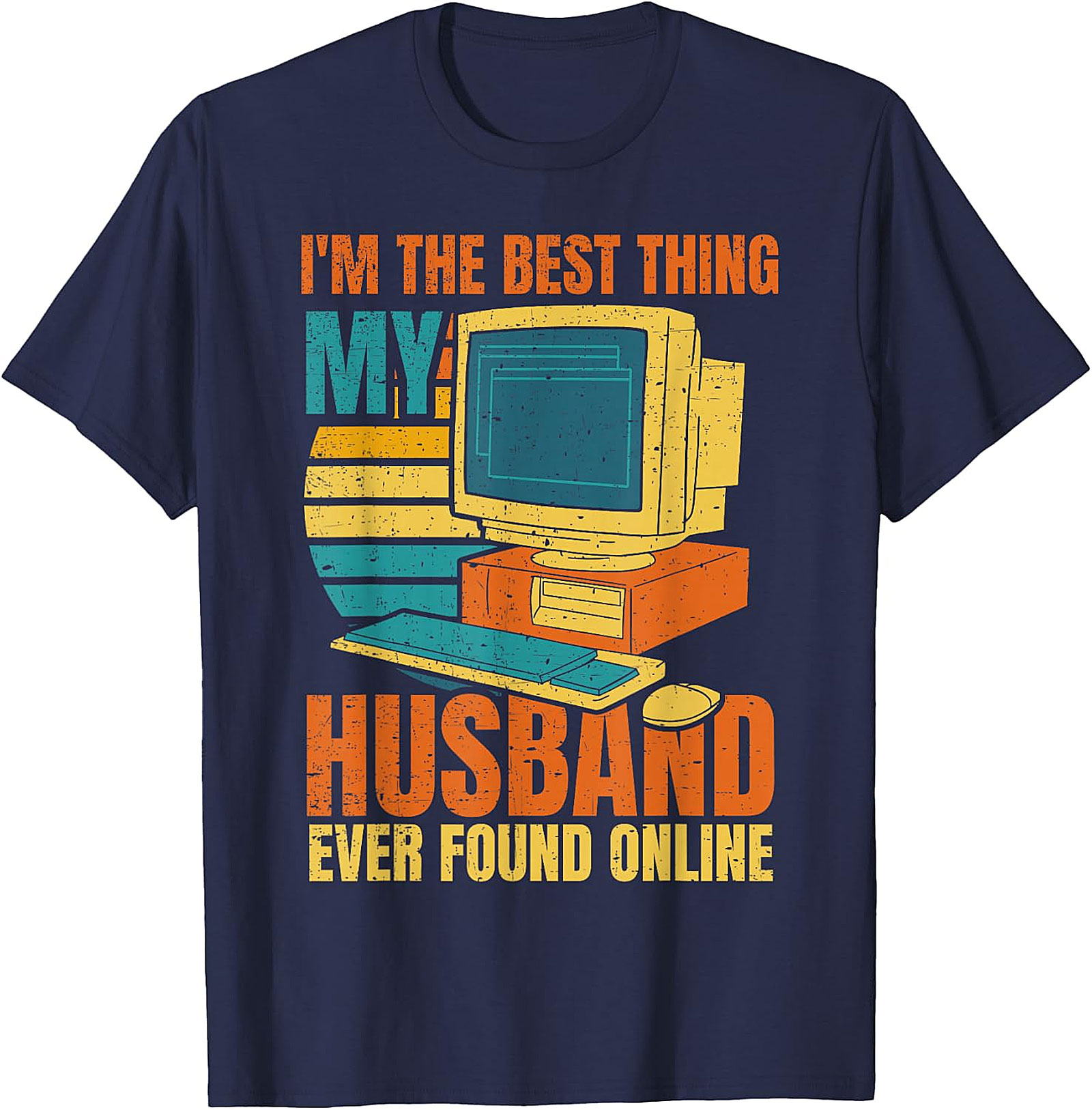 Funny "Found Online" Husband T-Shirt | Retro Computer Graphic Tee