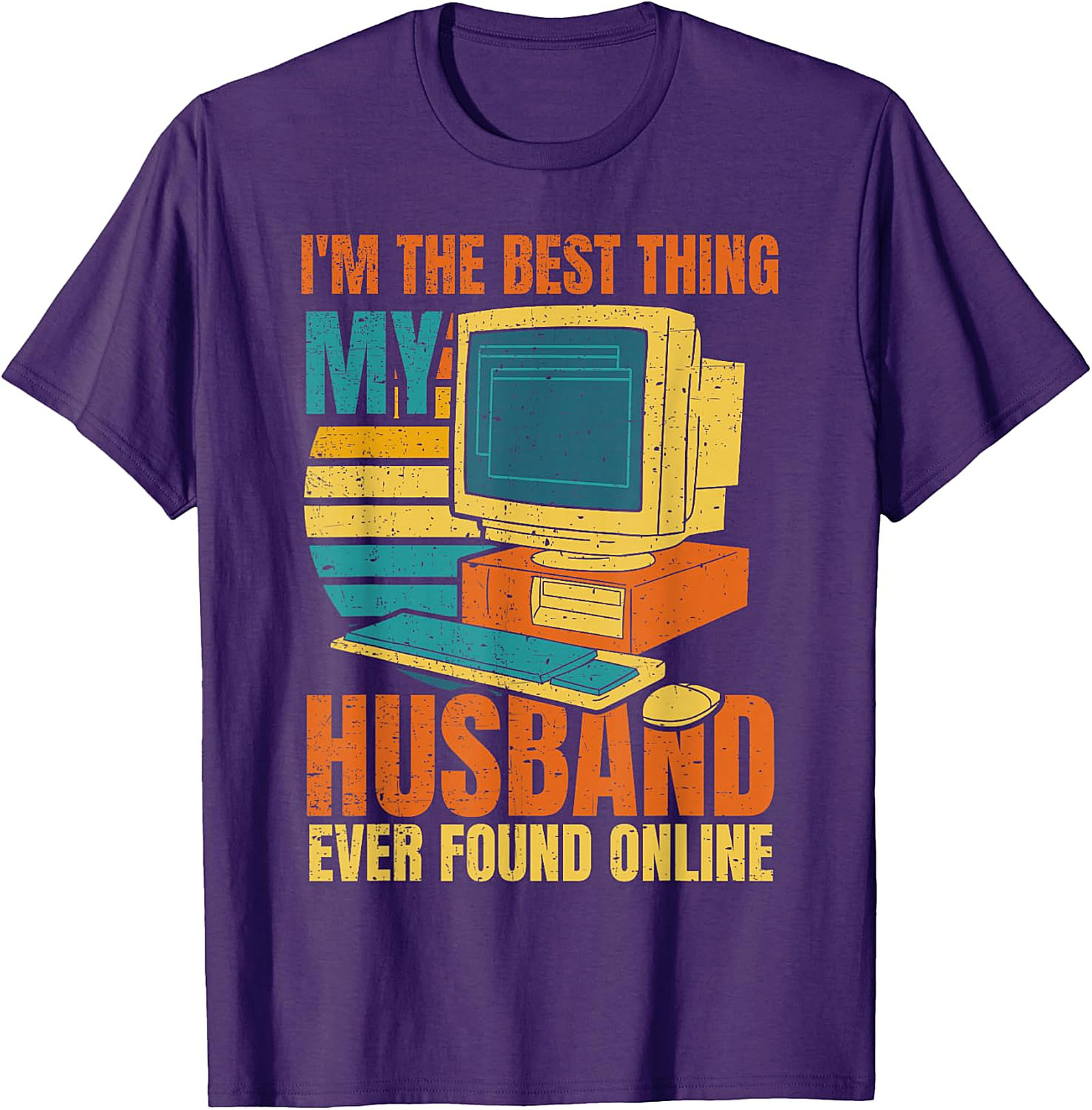 Funny "Found Online" Husband T-Shirt | Retro Computer Graphic Tee