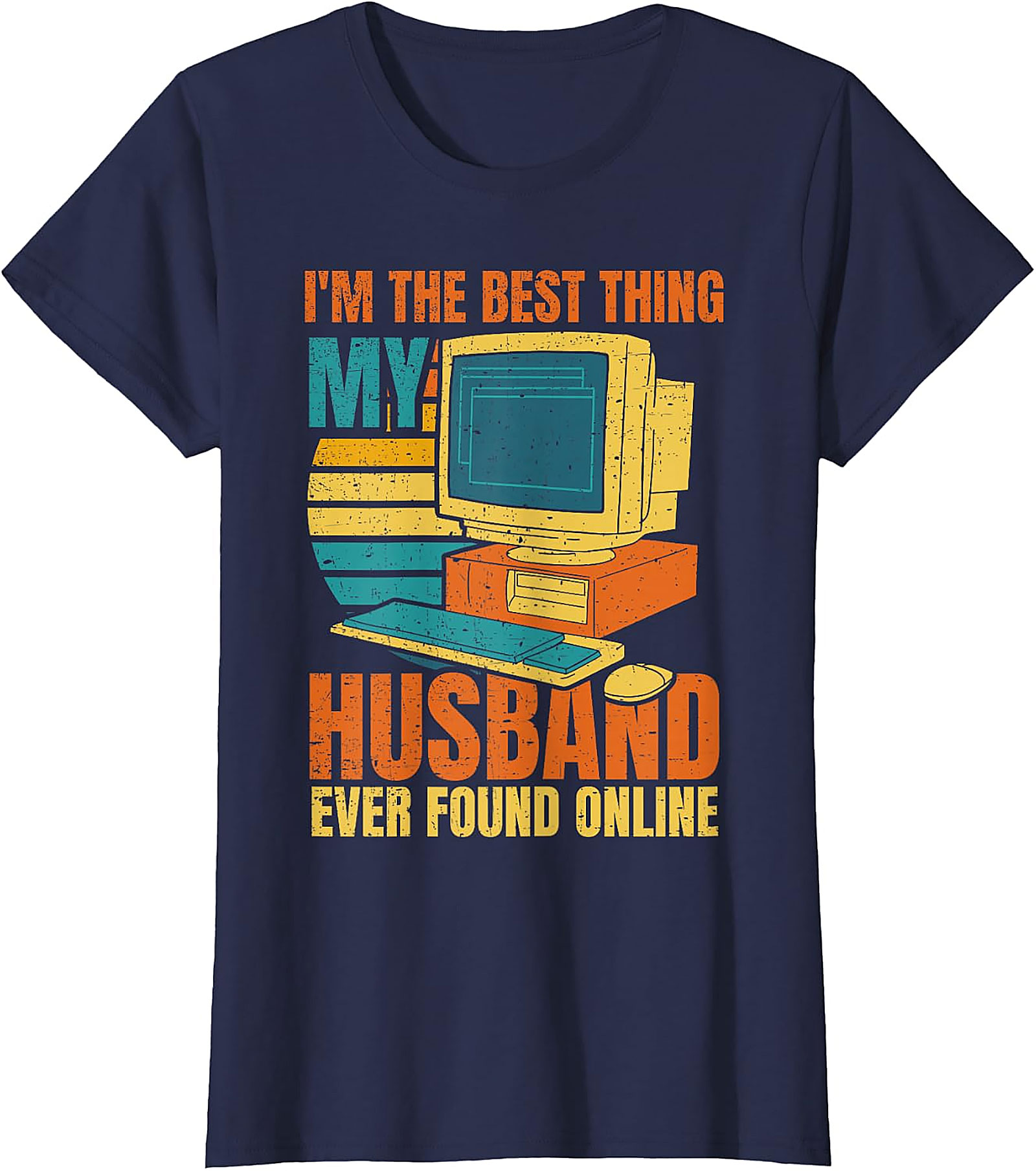 Funny "Found Online" Husband T-Shirt | Retro Computer Graphic Tee