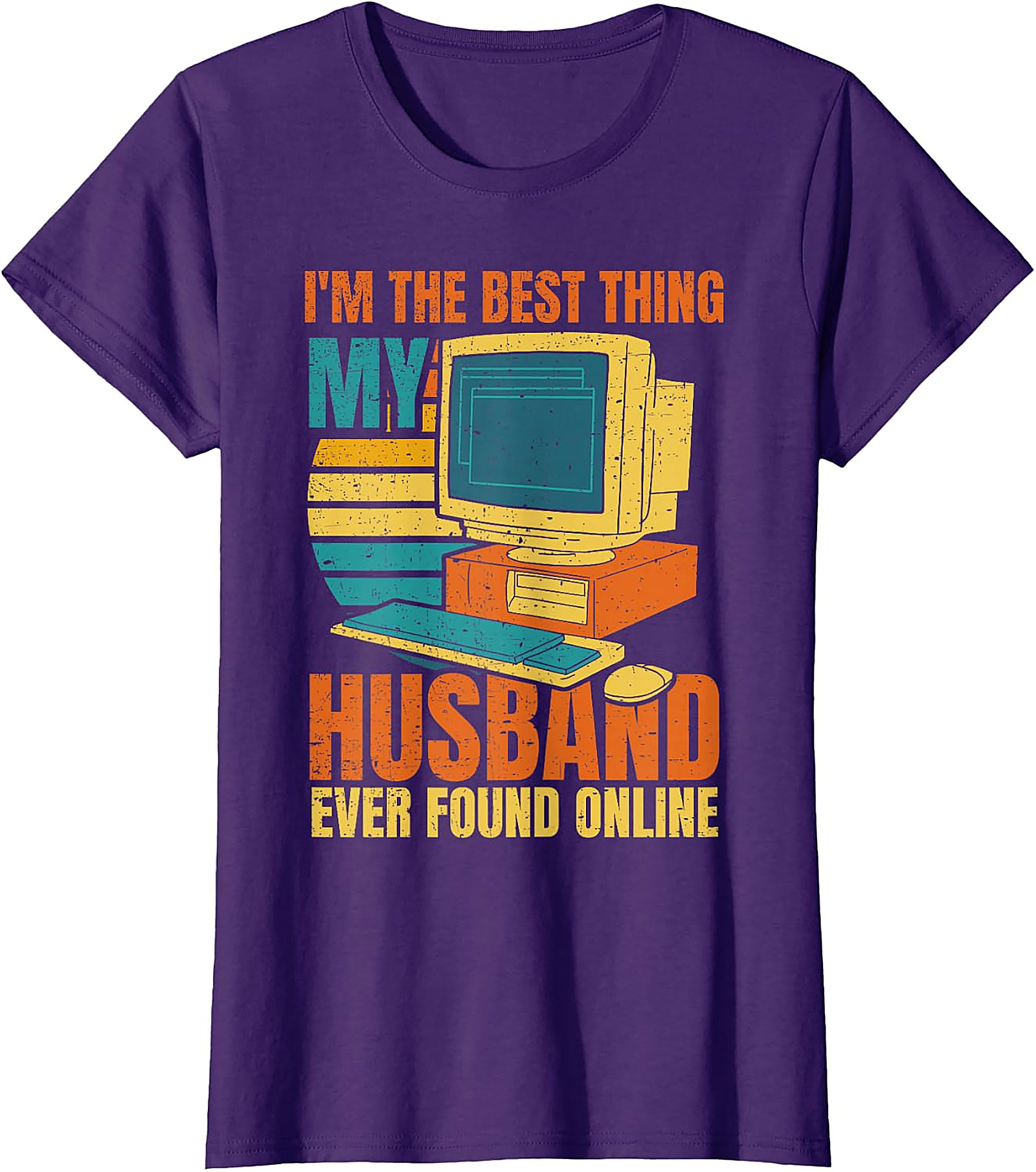 Funny "Found Online" Husband T-Shirt | Retro Computer Graphic Tee
