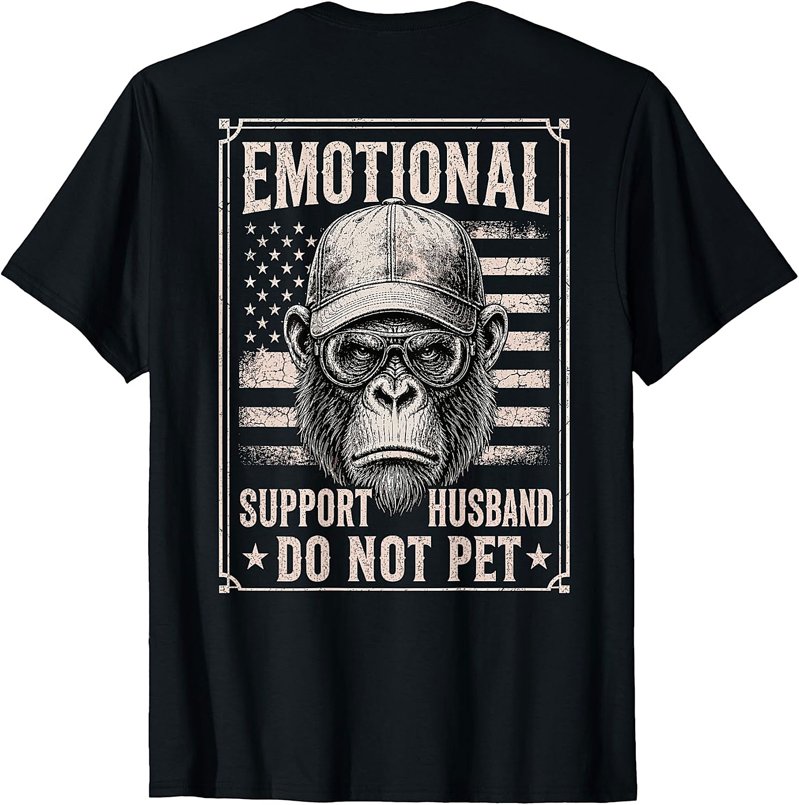 Emotional Support Husband Funny T-Shirt | Do Not Pet Tee
