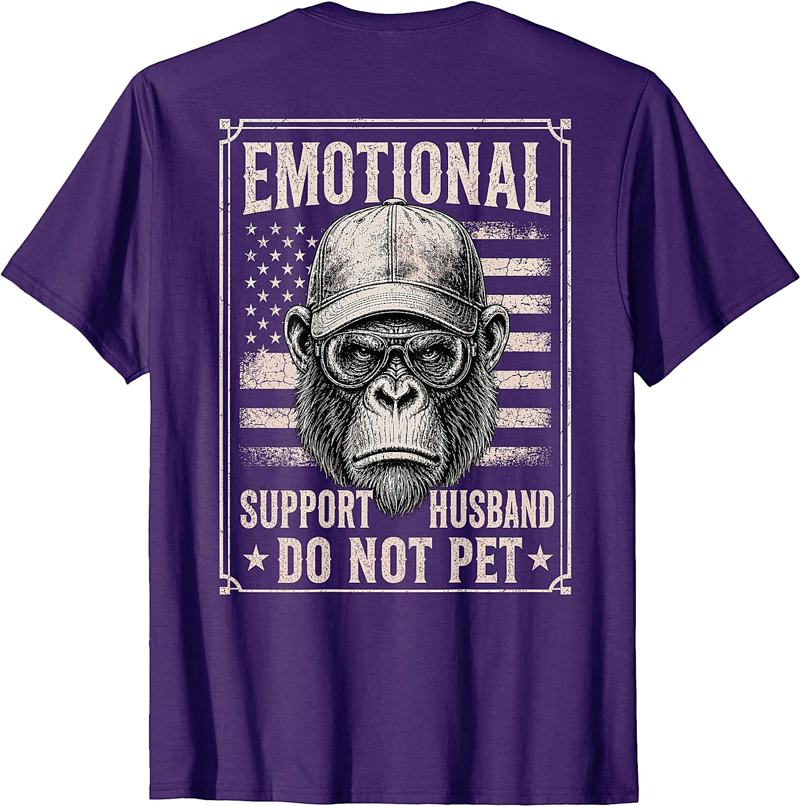 Emotional Support Husband Funny T-Shirt | Do Not Pet Tee