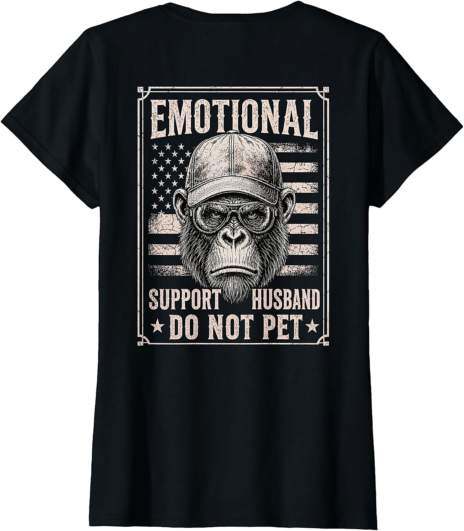 Emotional Support Husband Funny T-Shirt | Do Not Pet Tee