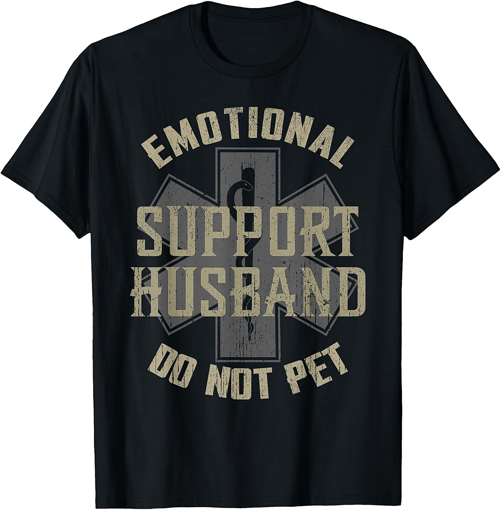 Emotional Support Husband Funny T-Shirt | Do Not Pet Tee