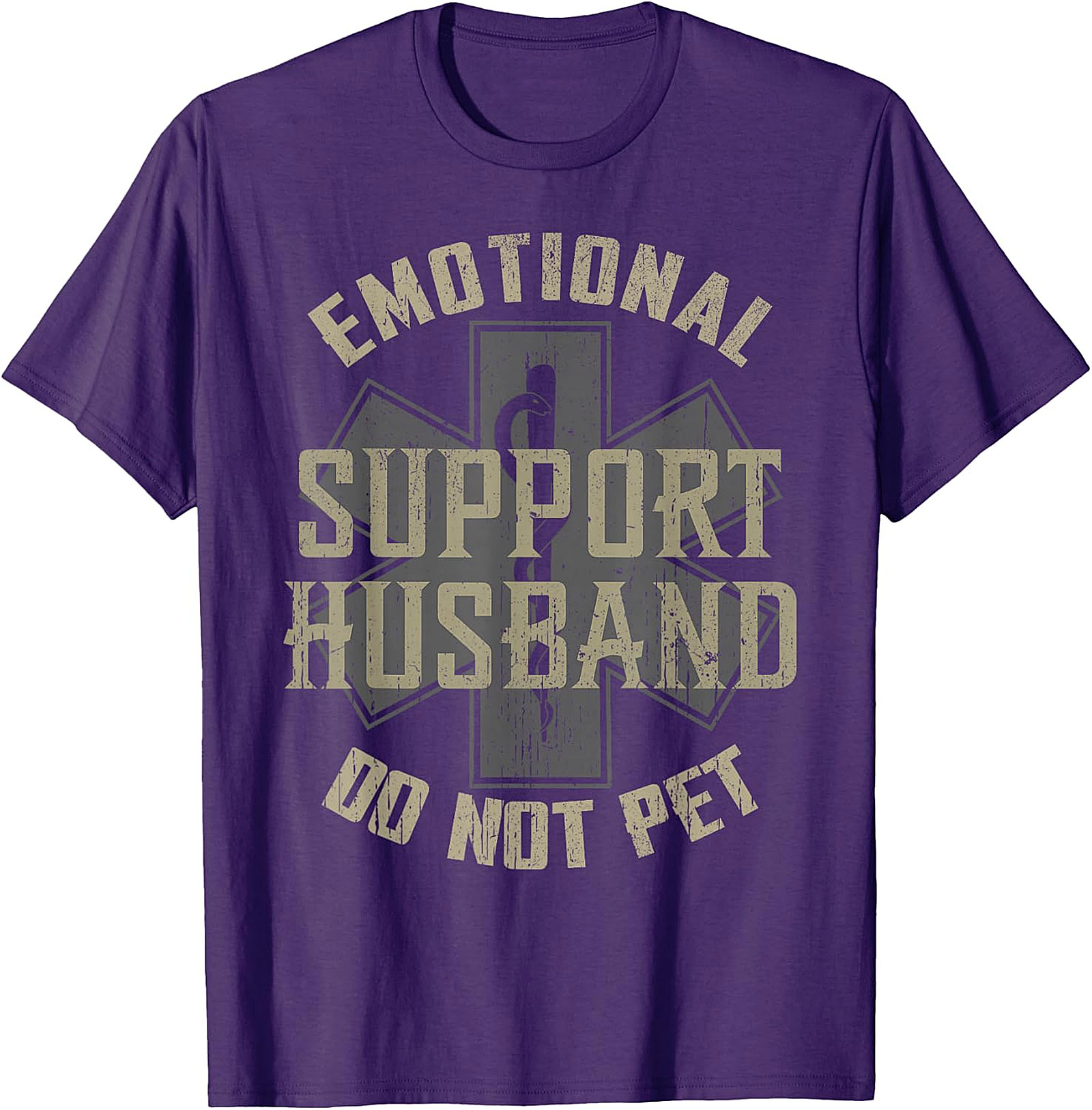 Emotional Support Husband Funny T-Shirt | Do Not Pet Tee