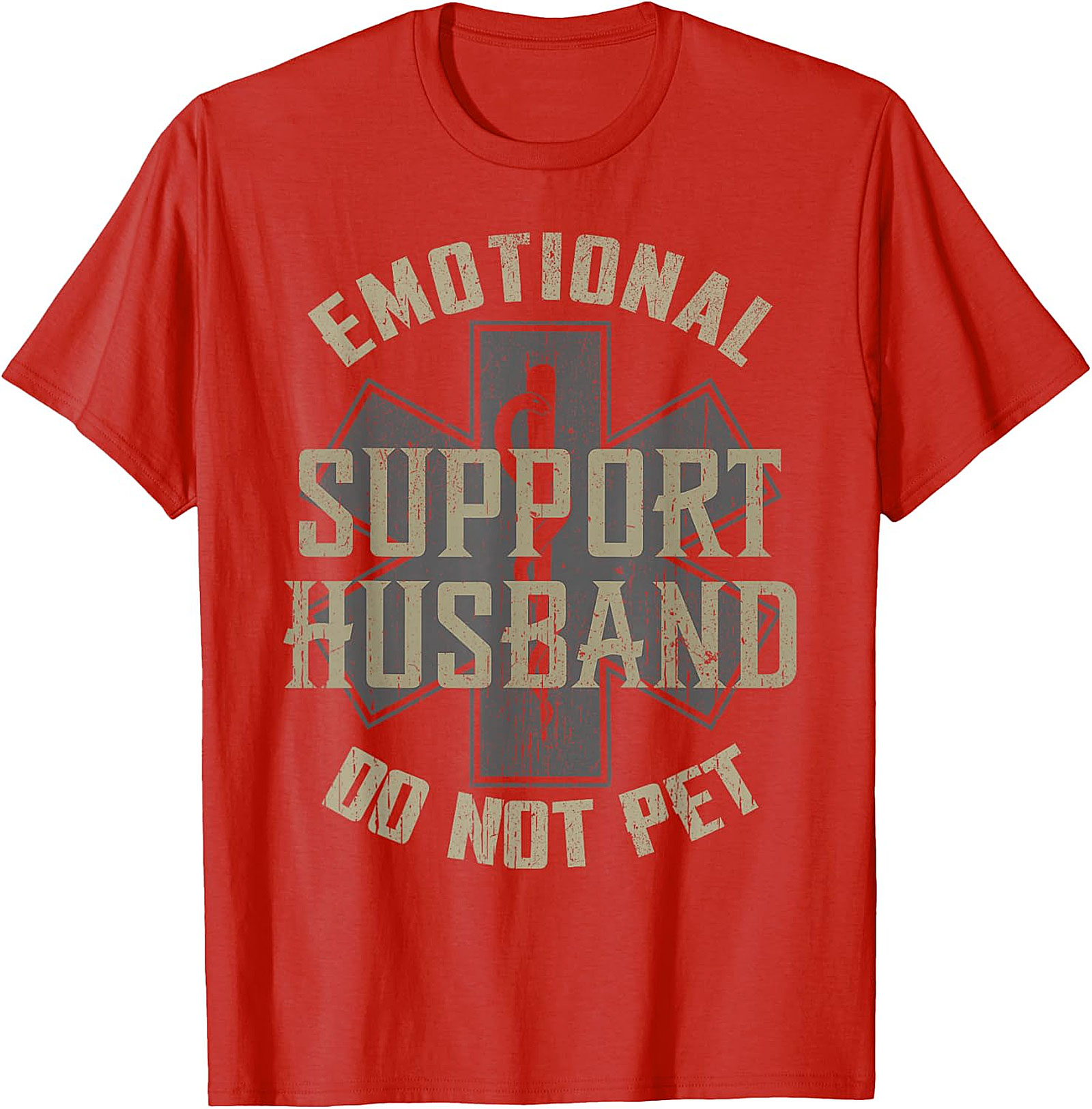 Emotional Support Husband Funny T-Shirt | Do Not Pet Tee