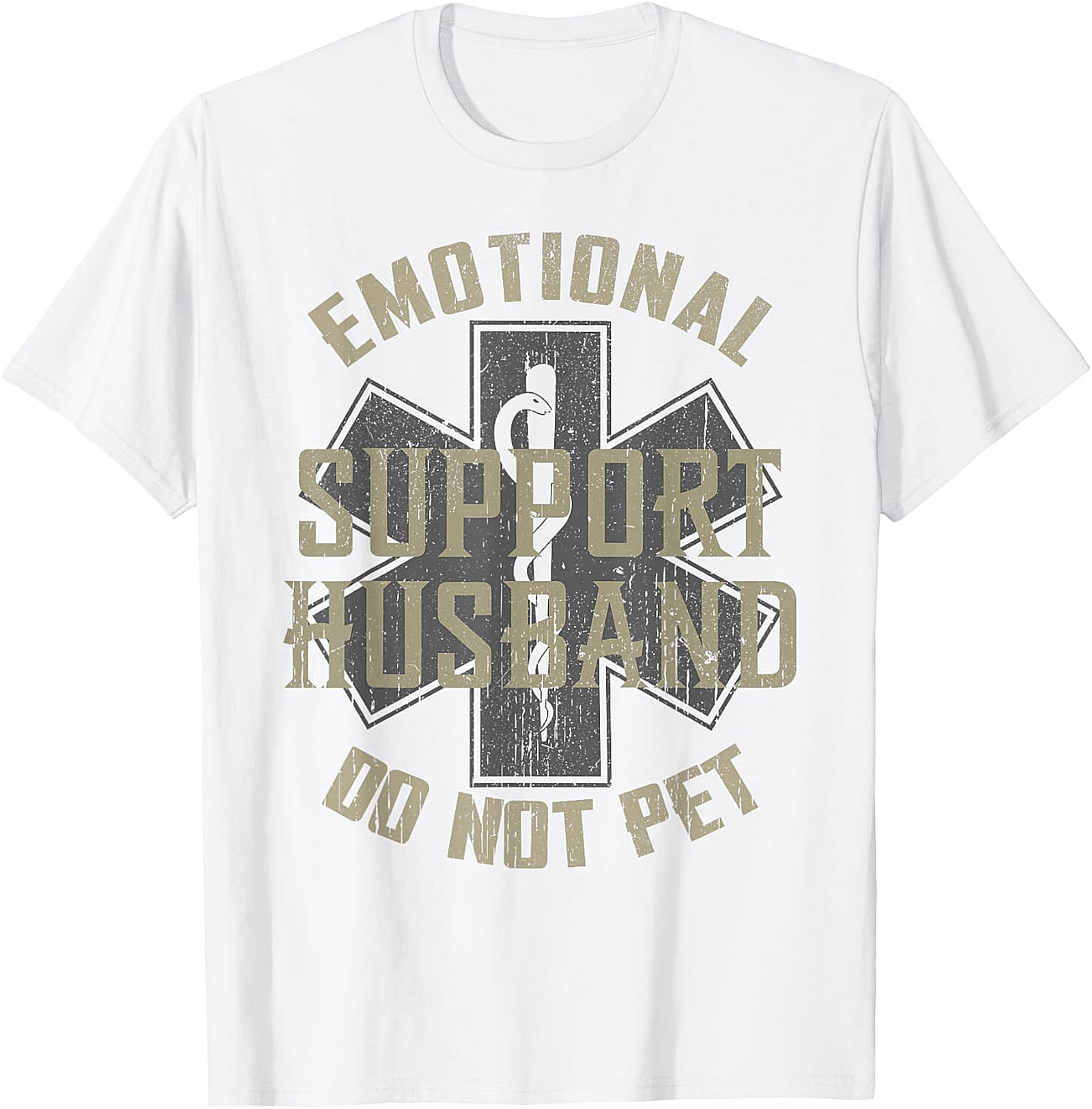 Emotional Support Husband Funny T-Shirt | Do Not Pet Tee
