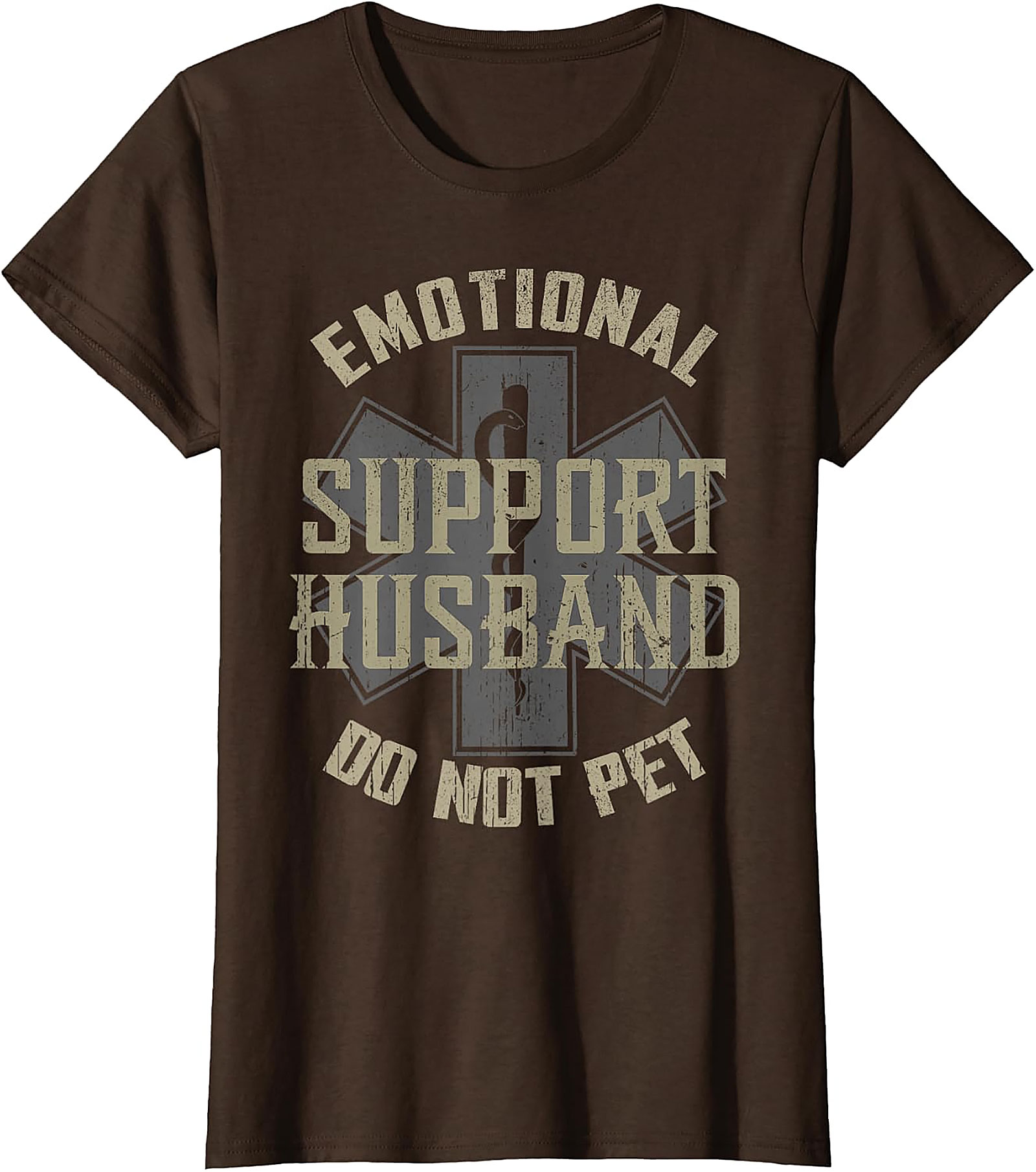 Emotional Support Husband Funny T-Shirt | Do Not Pet Tee