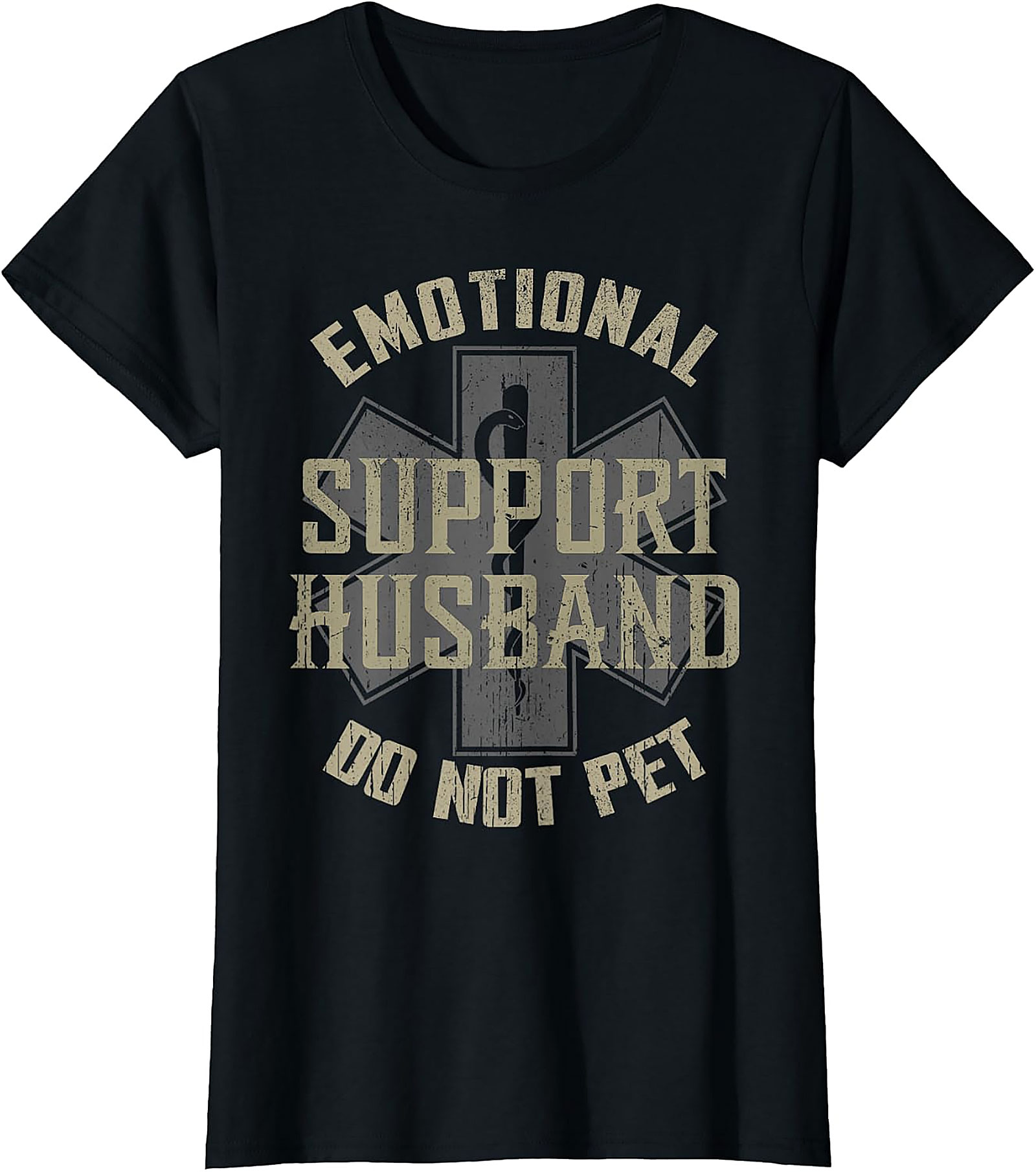 Emotional Support Husband Funny T-Shirt | Do Not Pet Tee
