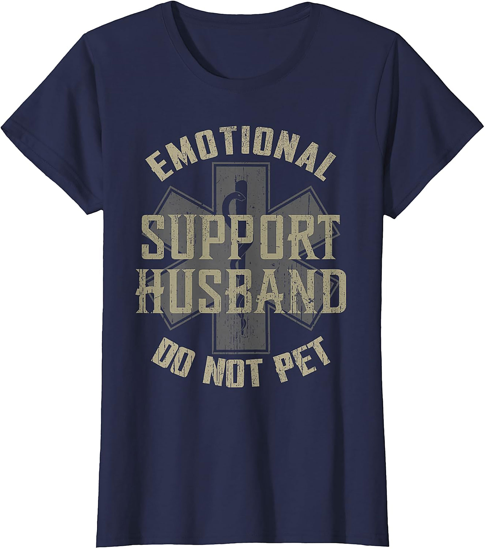 Emotional Support Husband Funny T-Shirt | Do Not Pet Tee