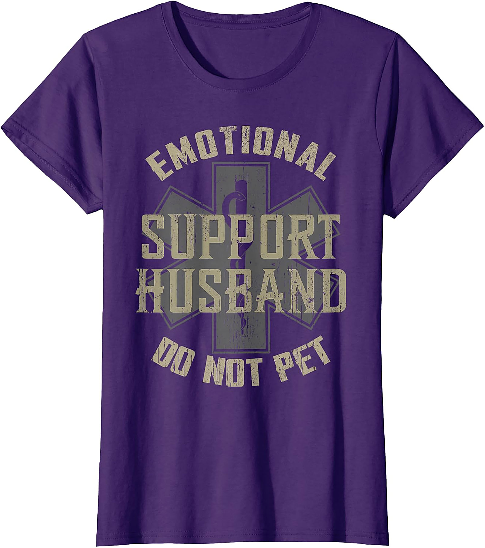 Emotional Support Husband Funny T-Shirt | Do Not Pet Tee