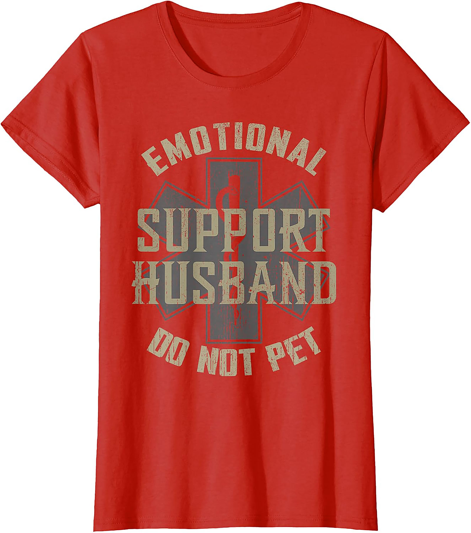 Emotional Support Husband Funny T-Shirt | Do Not Pet Tee