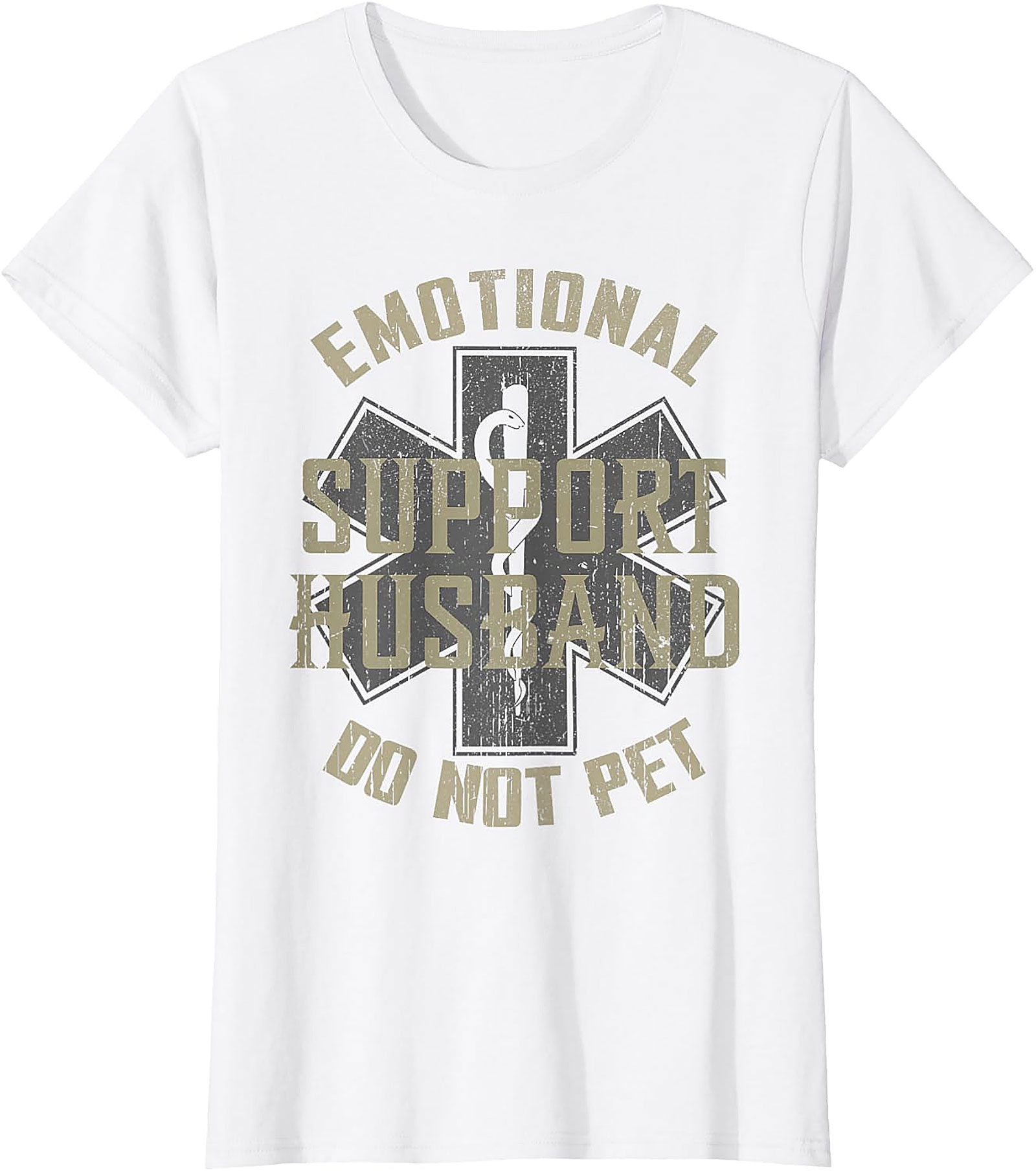 Emotional Support Husband Funny T-Shirt | Do Not Pet Tee