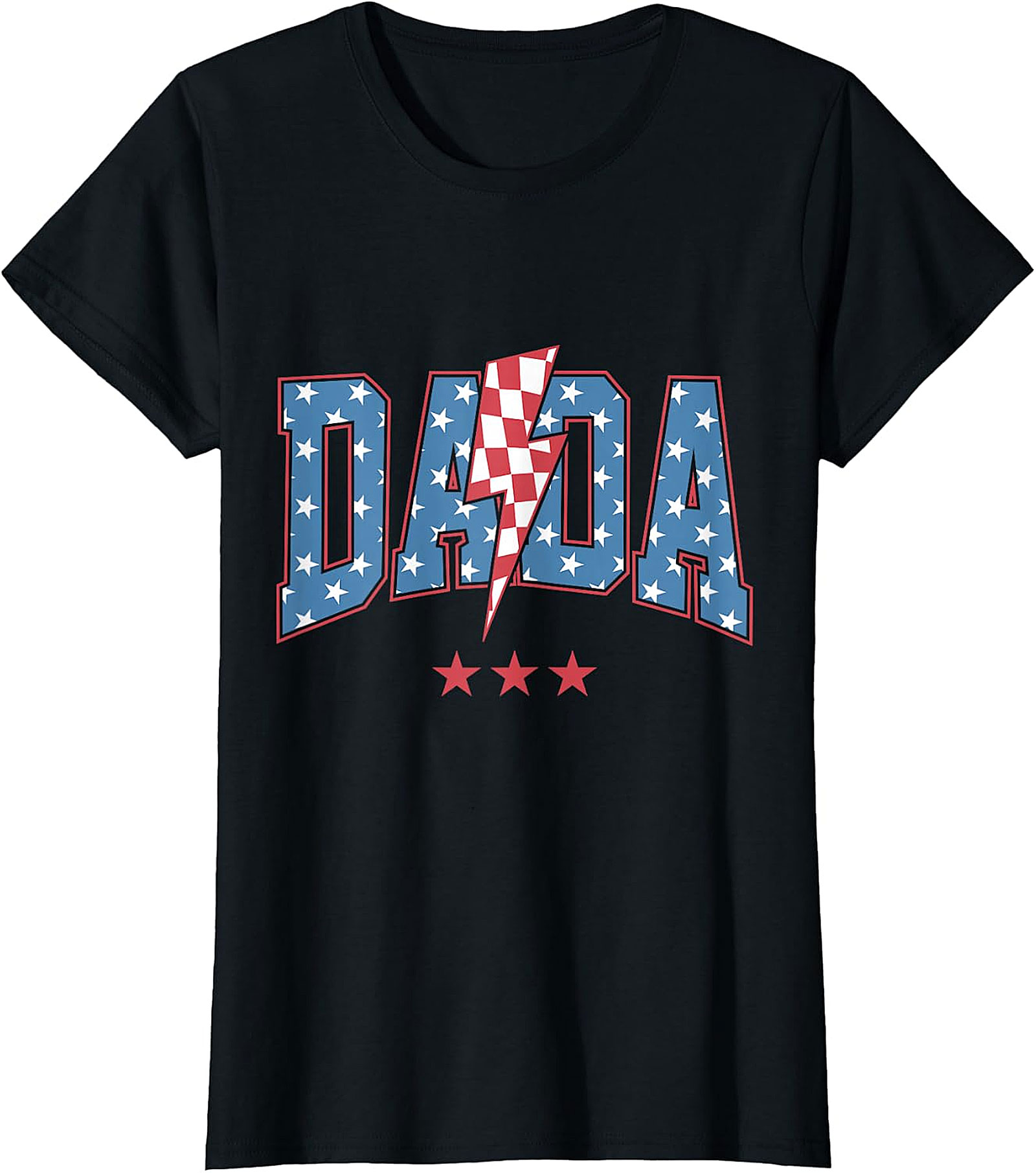  Distressed DADA Lightning Bolt Tee | Patriotic Graphic Shirt