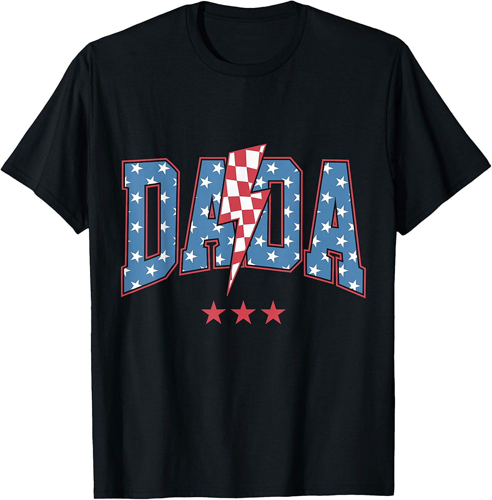Distressed DADA Lightning Bolt Tee | Patriotic Graphic Shirt