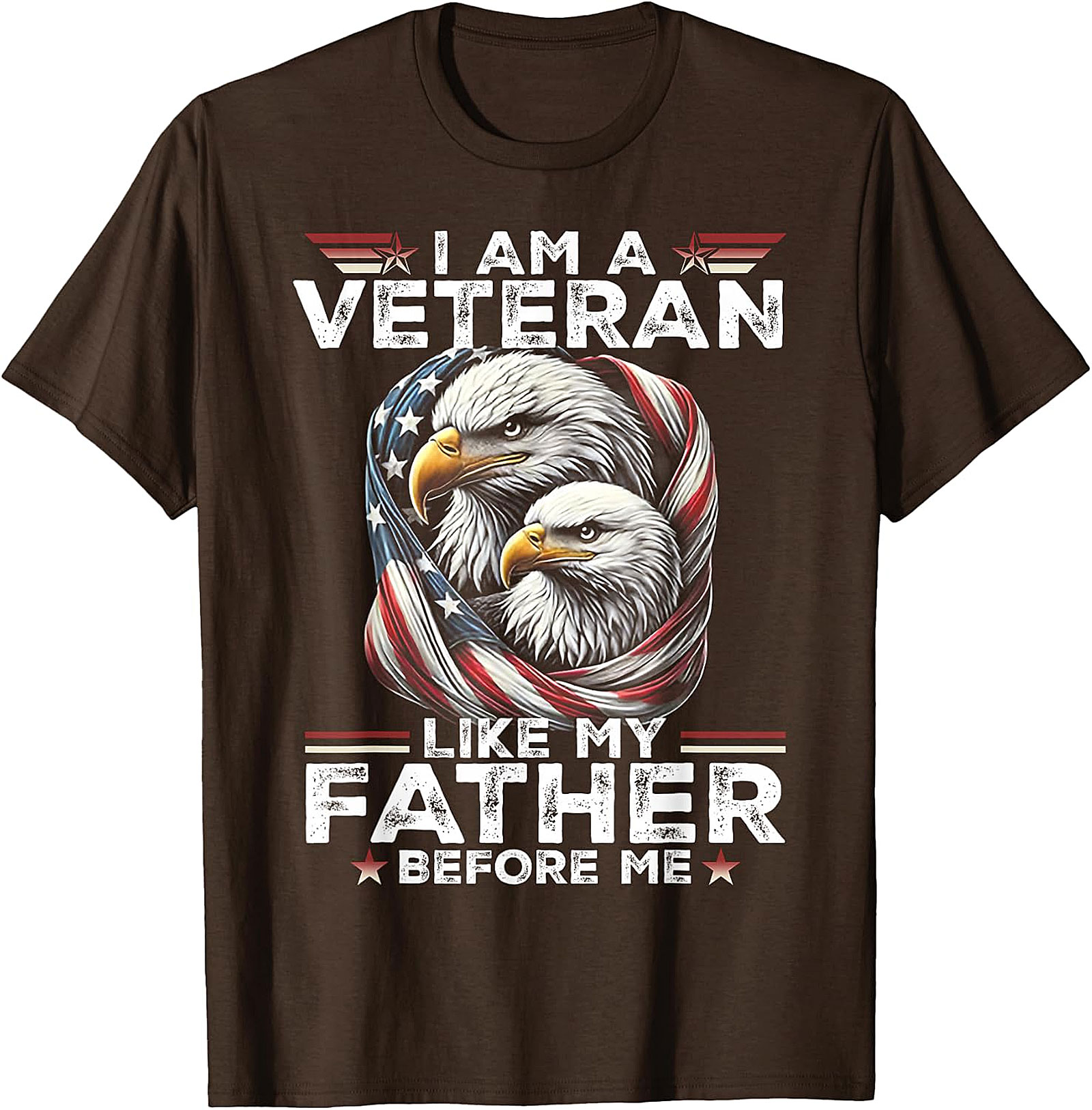 Veteran Like My Father Before Me T-Shirt | Patriotic Eagle Graphic Tee