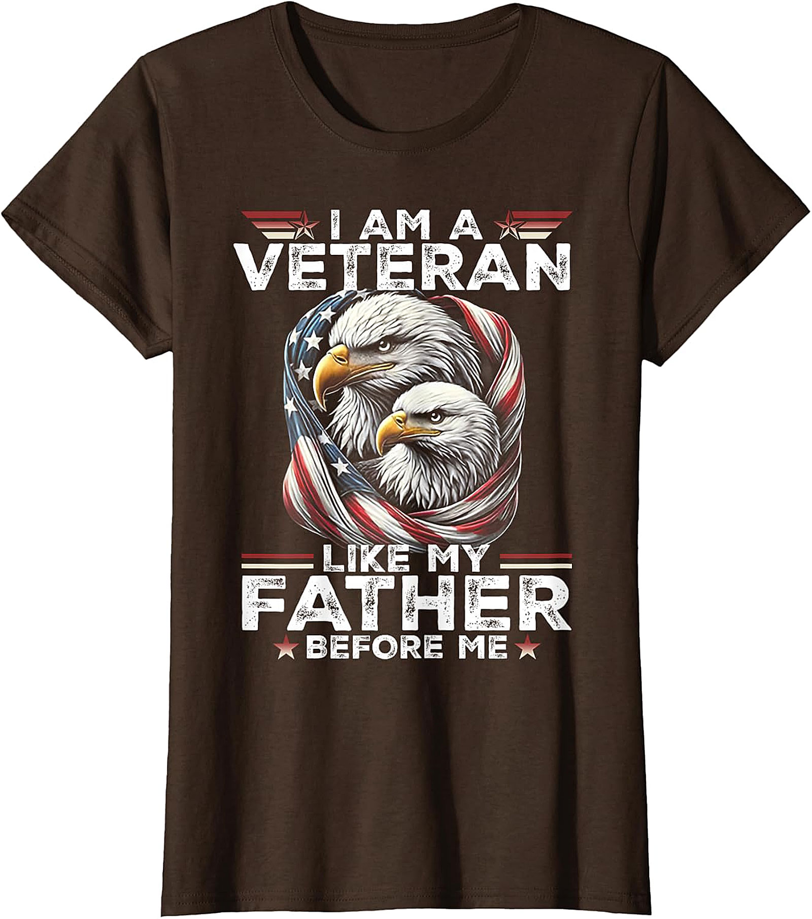 Veteran Like My Father Before Me T-Shirt | Patriotic Eagle Graphic Tee