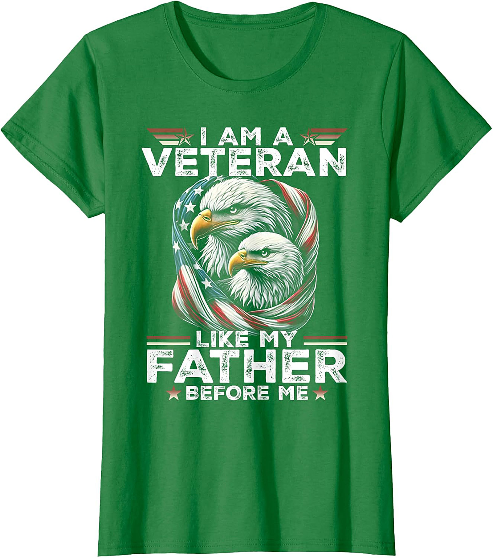 Veteran Like My Father Before Me T-Shirt | Patriotic Eagle Graphic Tee