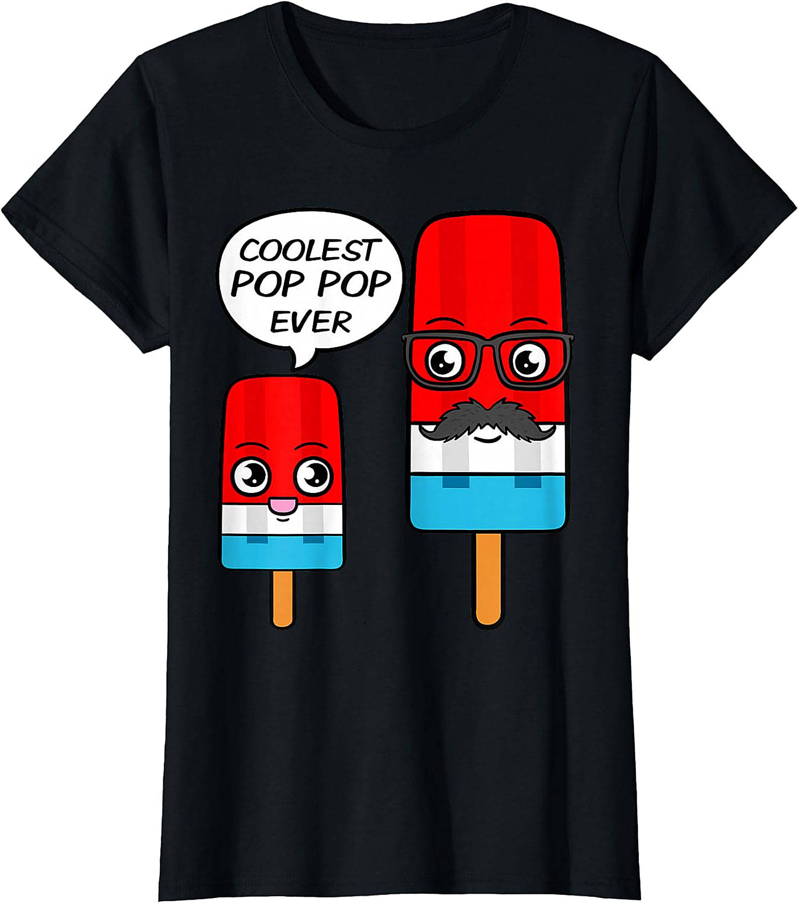 Coolest Pop Pop Ever Popsicle T-Shirt | Funny Grandpa Gift
