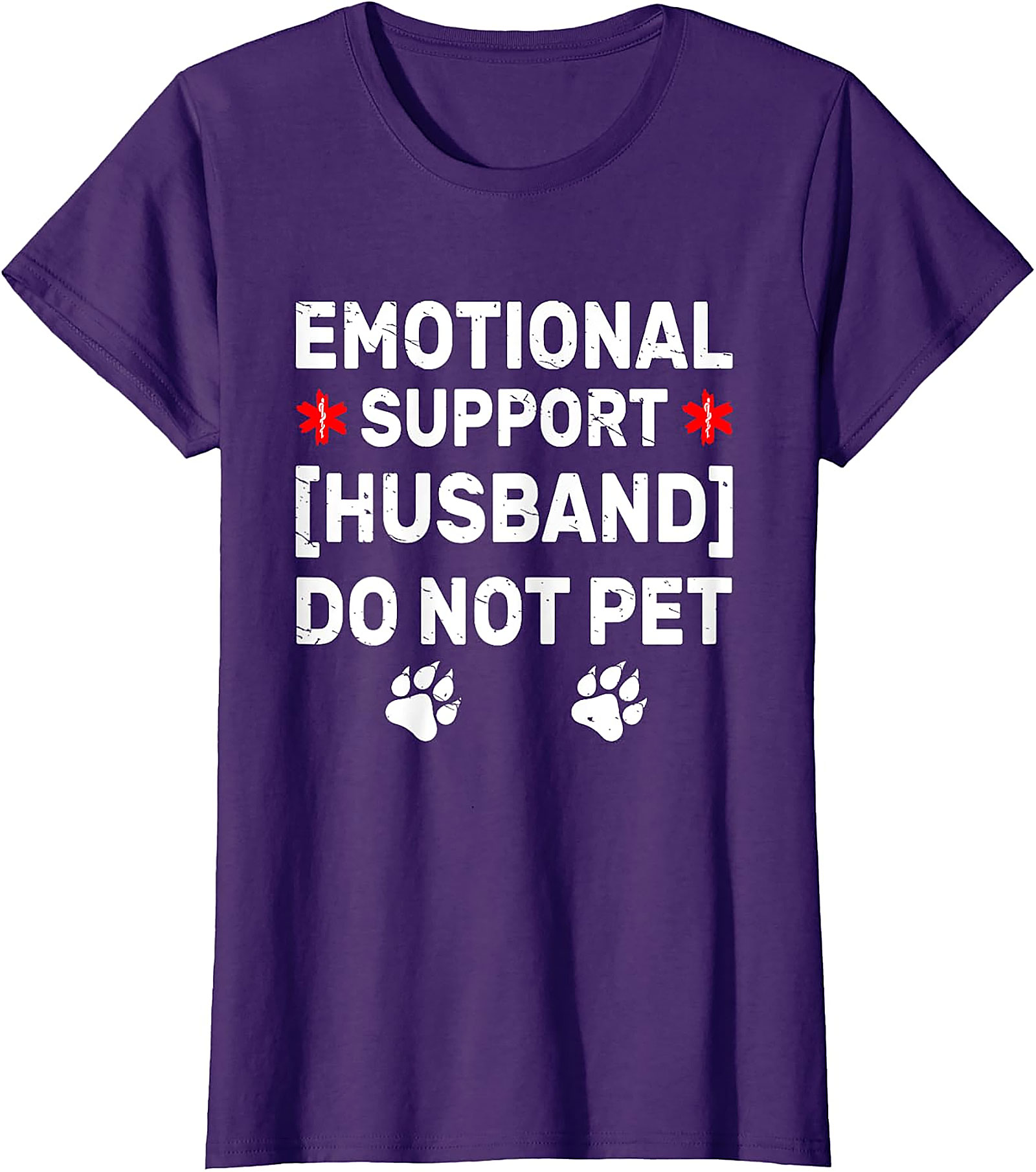 Emotional Support Husband Funny T-Shirt | Do Not Pet Tee