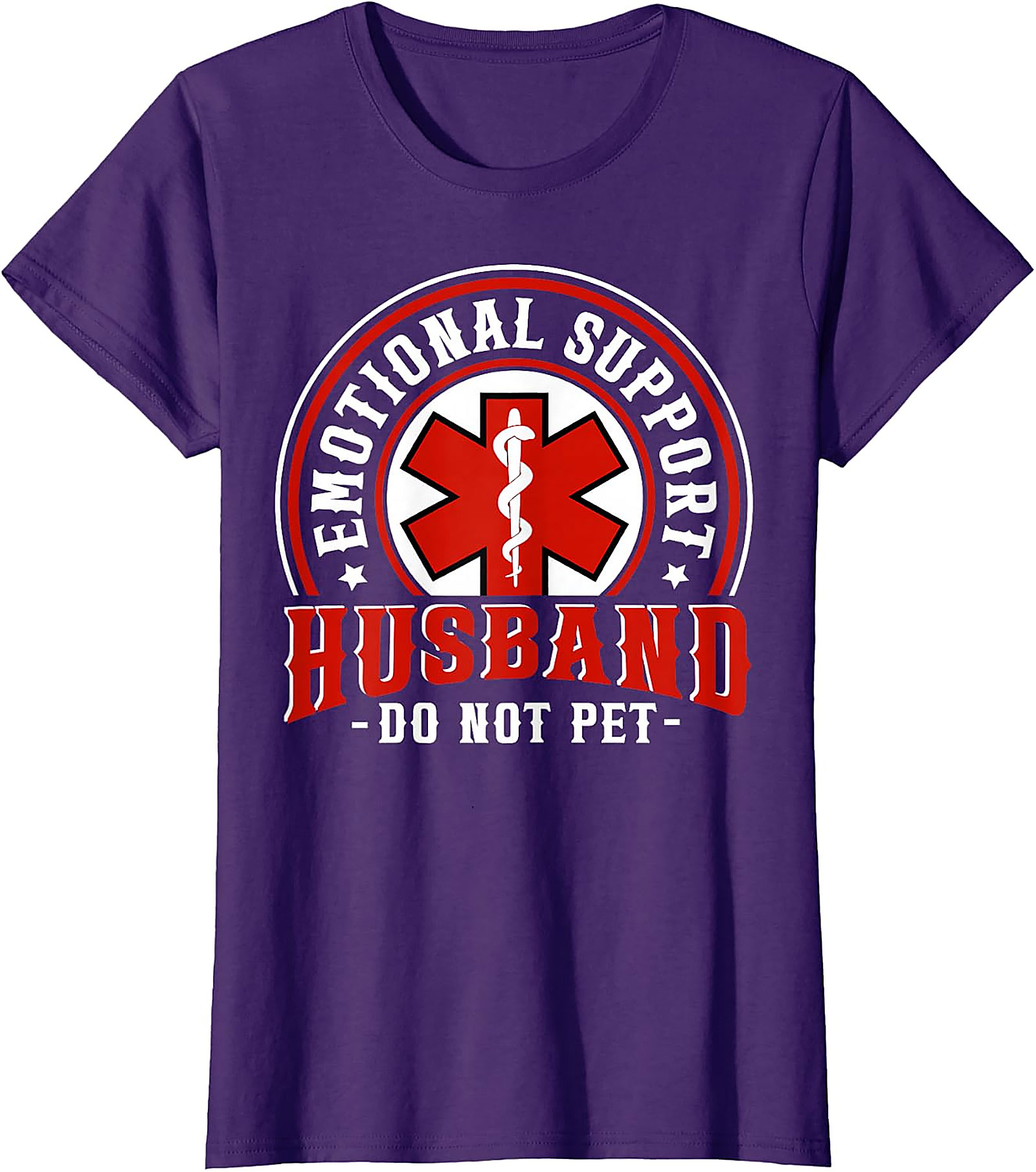 Emotional Support Husband Funny Tee - Do Not Pet Shirt
