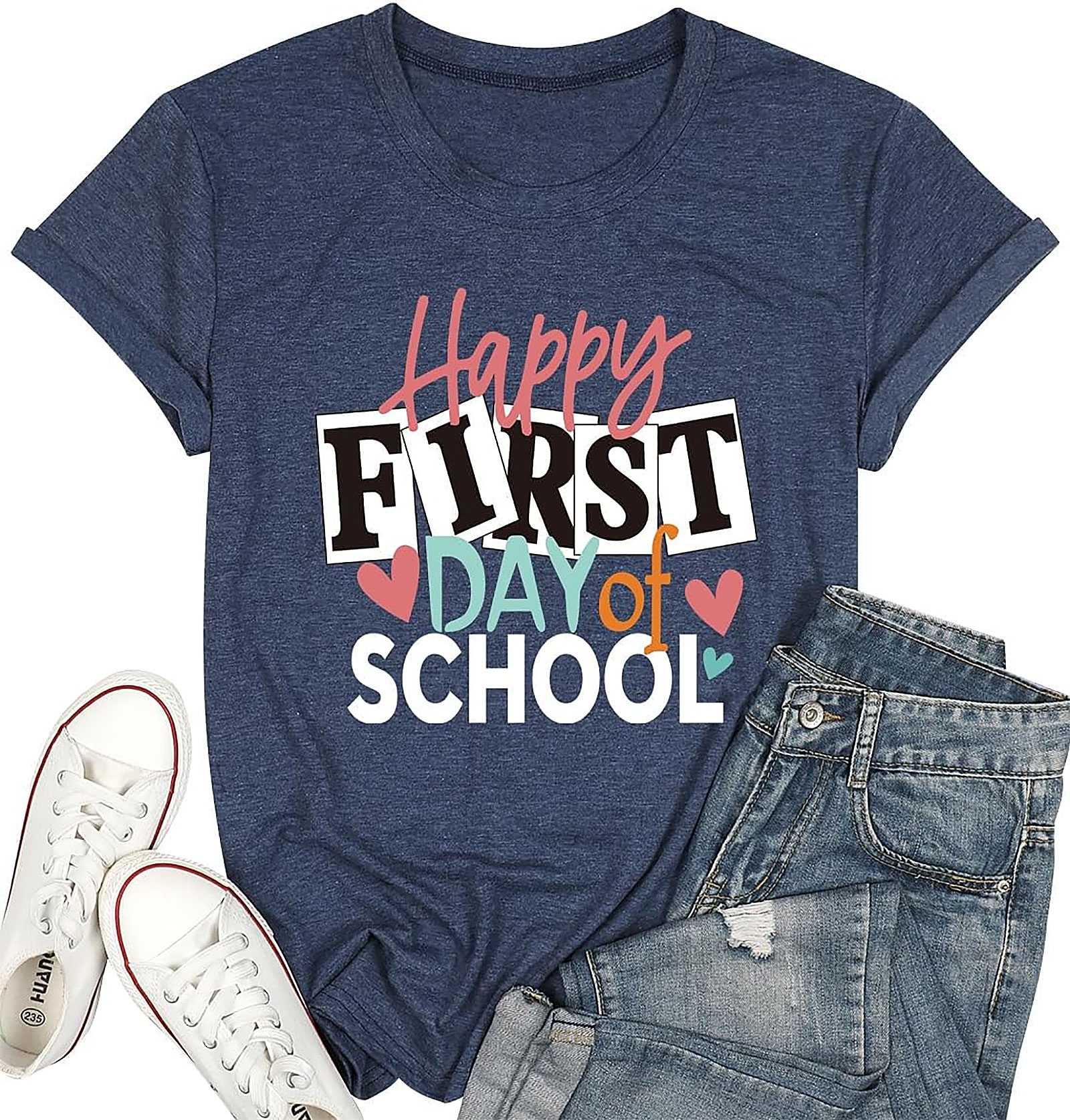 Happy First Day of School Teacher Tee - Back to School Shirt