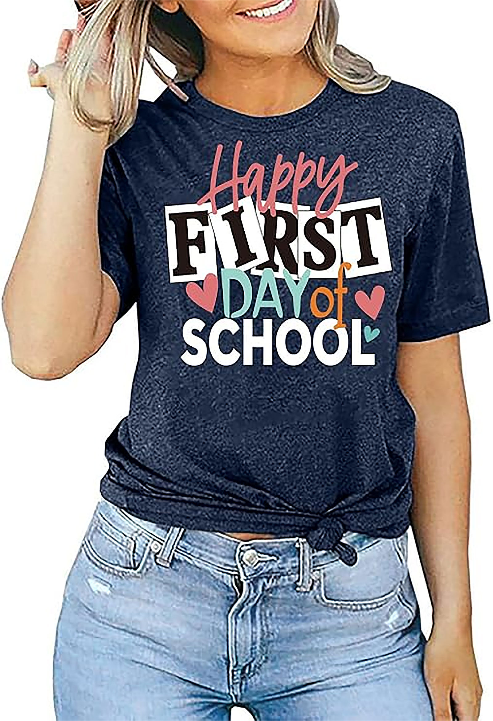 Happy First Day of School Teacher Tee - Back to School Shirt