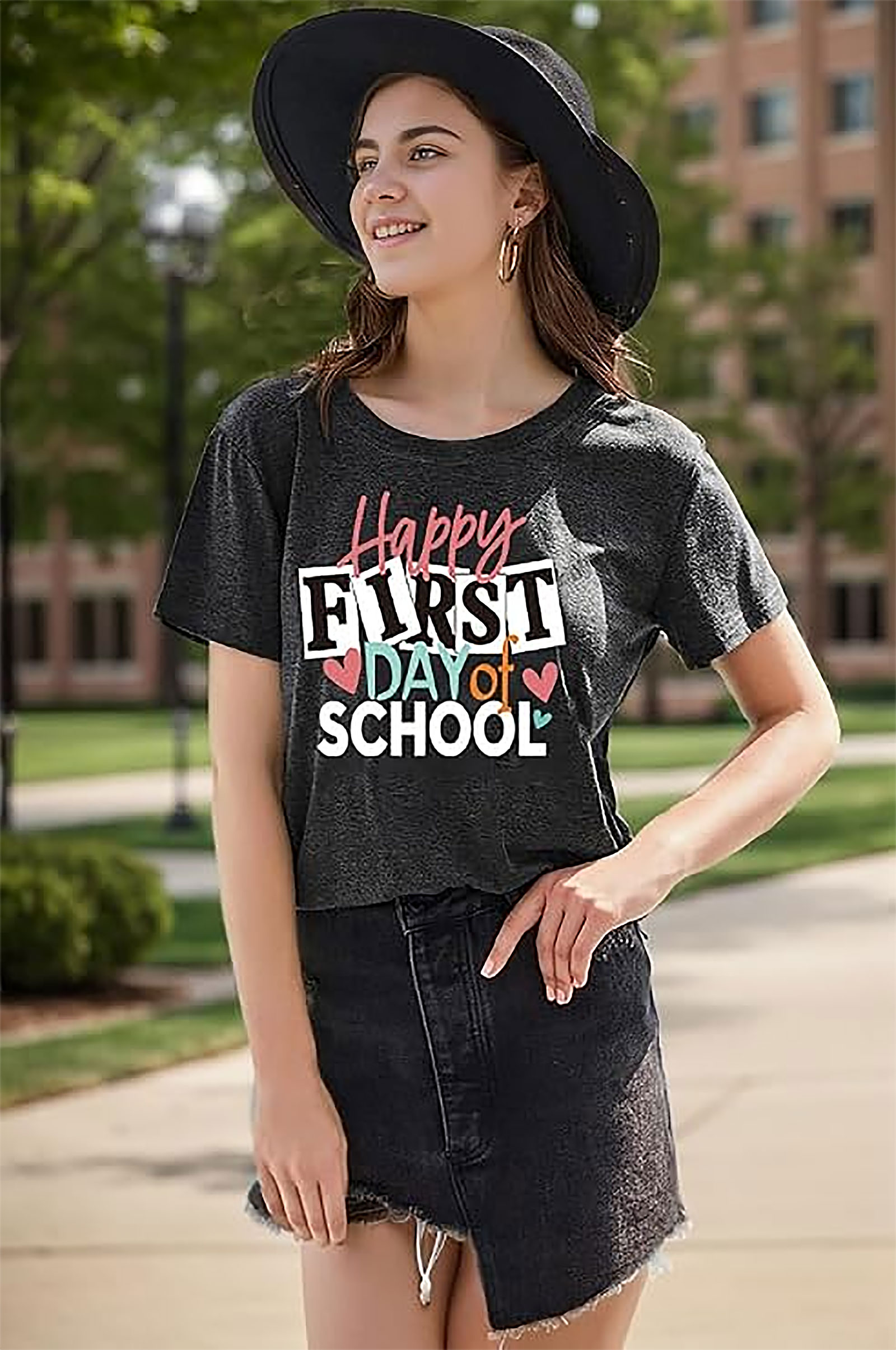 Happy First Day of School Teacher Shirt | Back to School Graphic Tee
