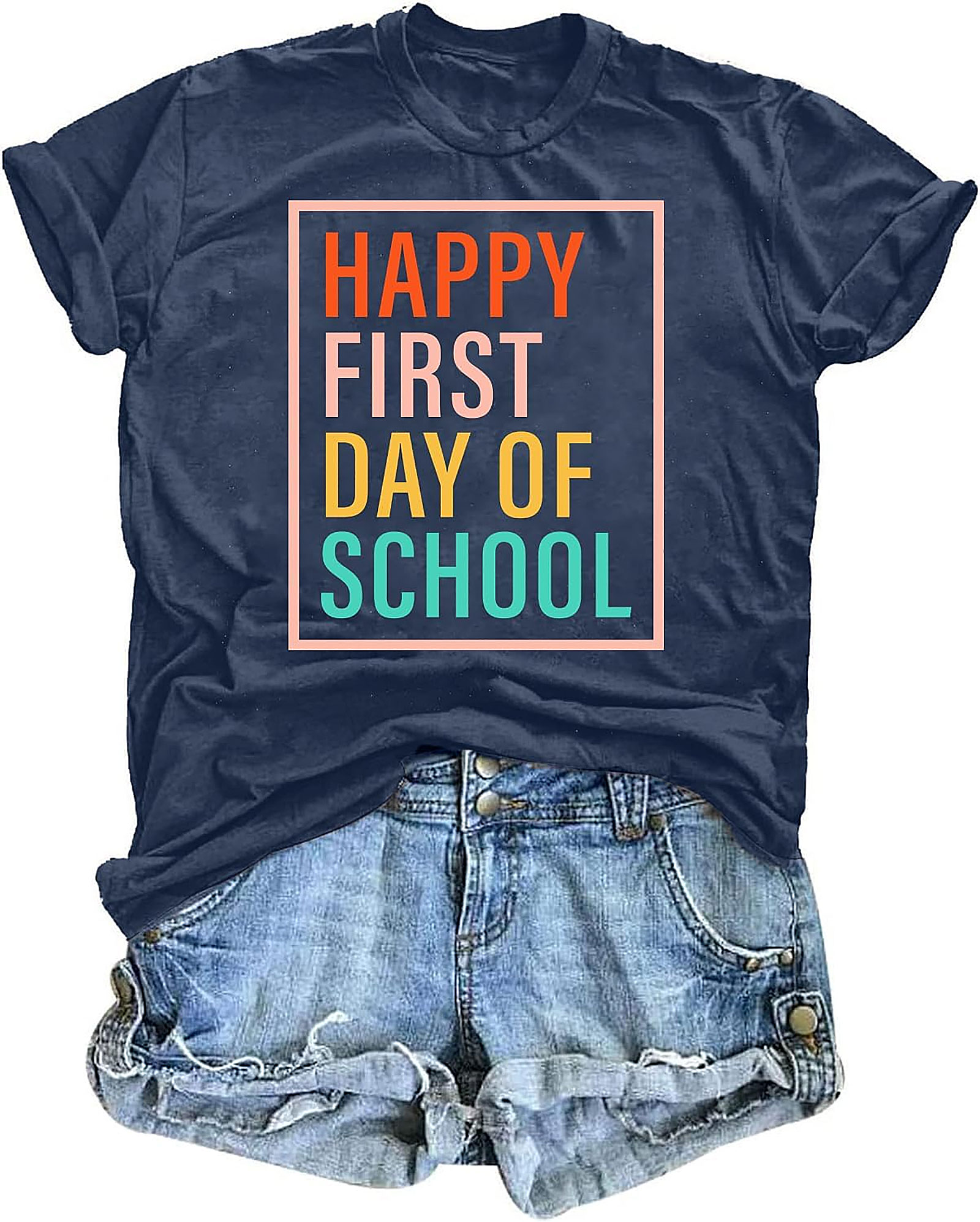 Happy First Day of School Teacher Tee | Cute Graphic Shirt
