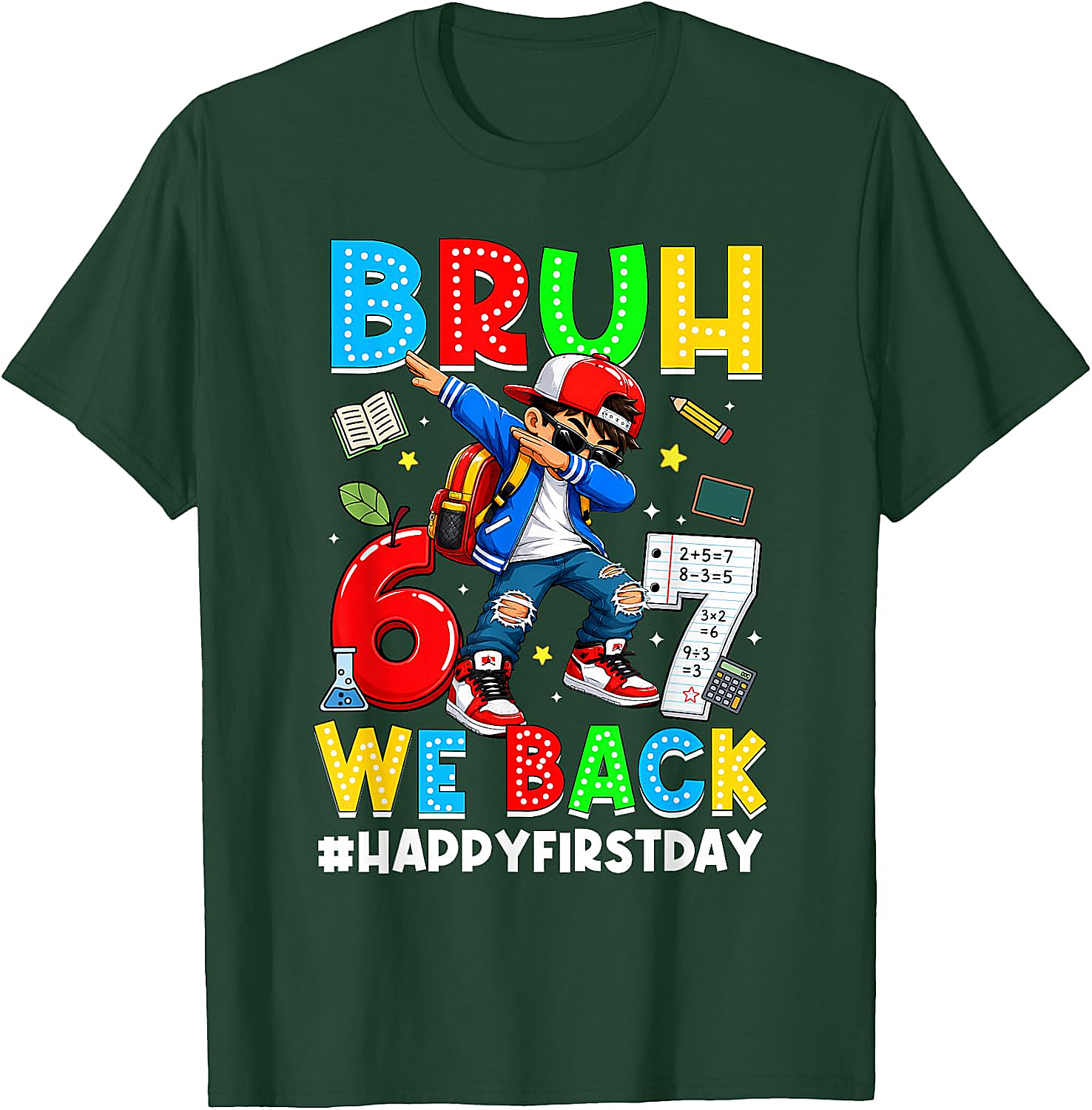 Back to School Bruh We Back 67 Meme Boys T-Shirt Funny Tee