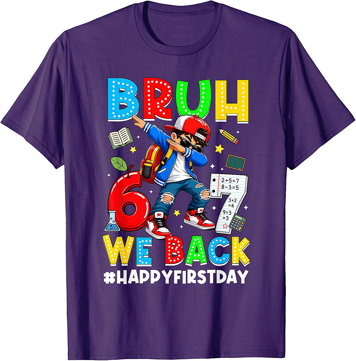 Back to School Bruh We Back 67 Meme Boys T-Shirt Funny Tee