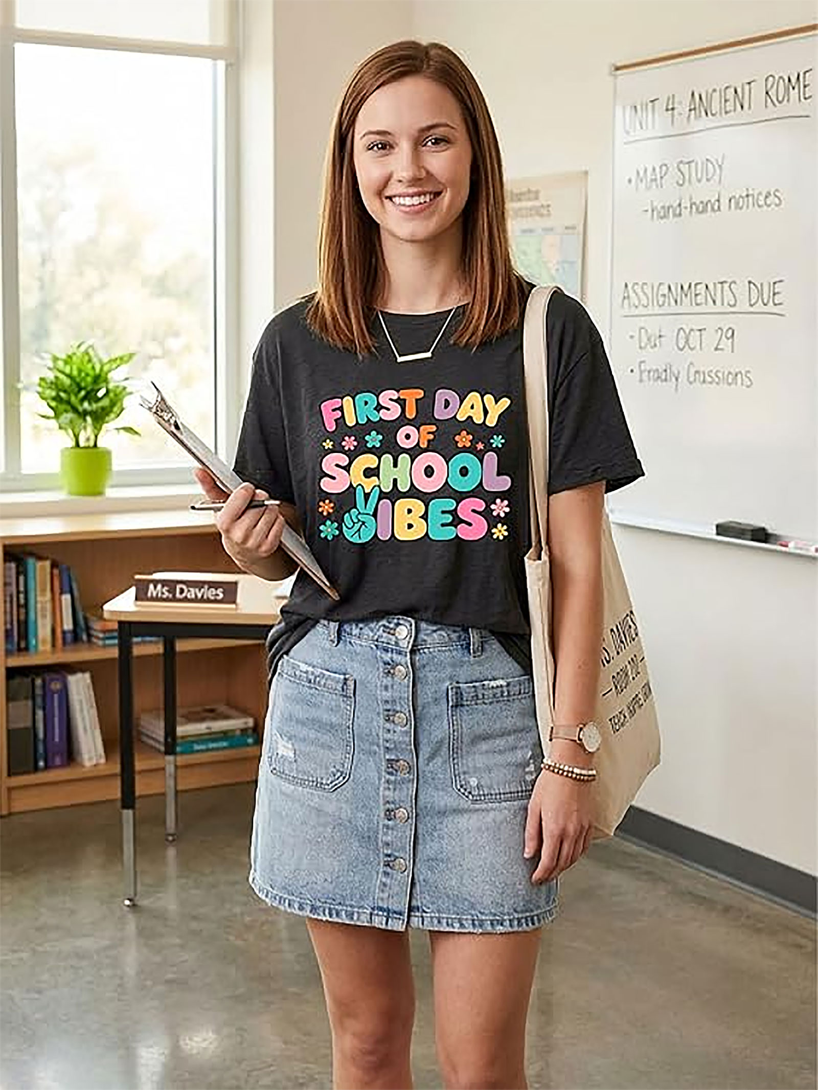 First Day of School Vibes T-Shirt | Teacher Tee