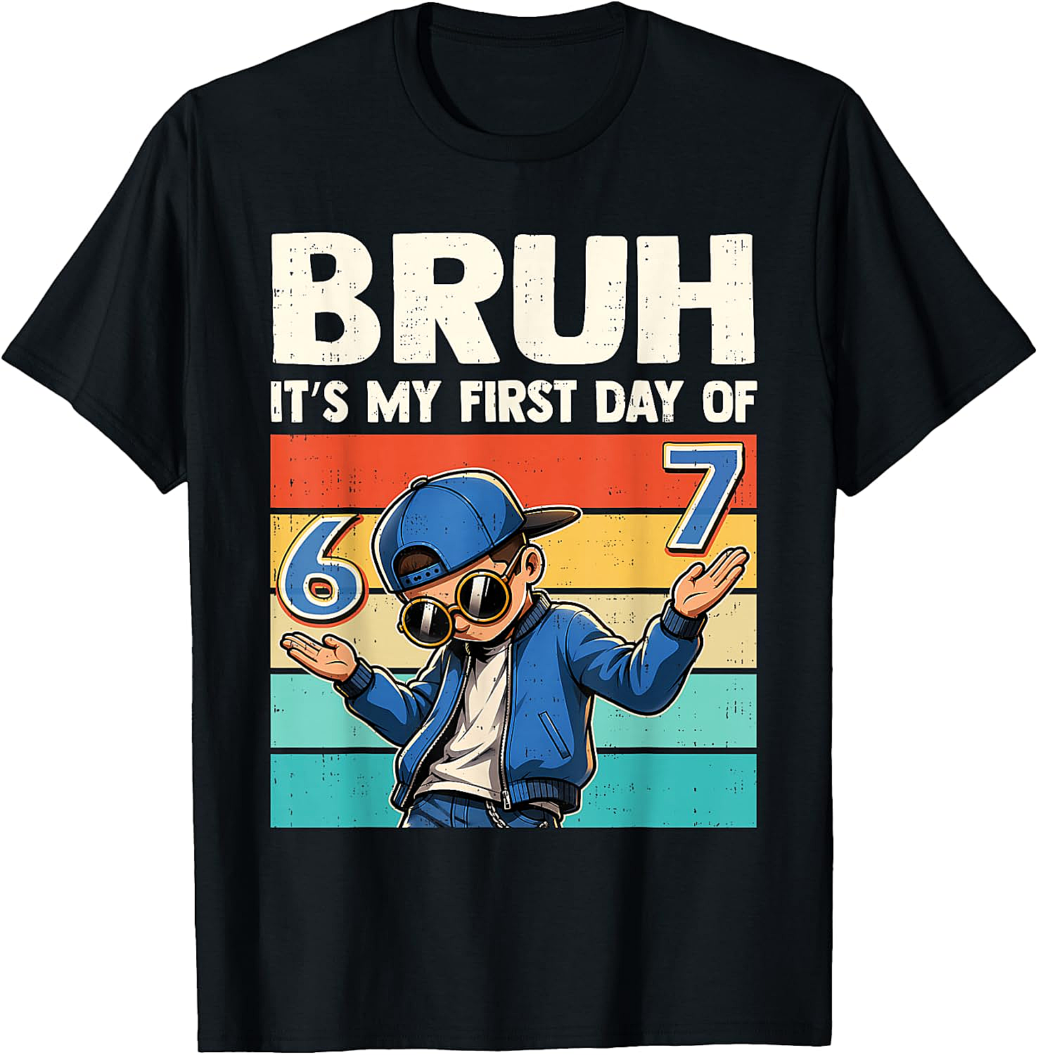 Bruh It's My First Day of School 67 Meme Boys T-Shirt