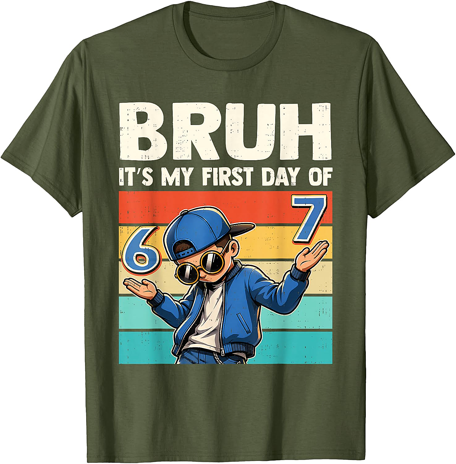 Bruh It's My First Day of School 67 Meme Boys T-Shirt