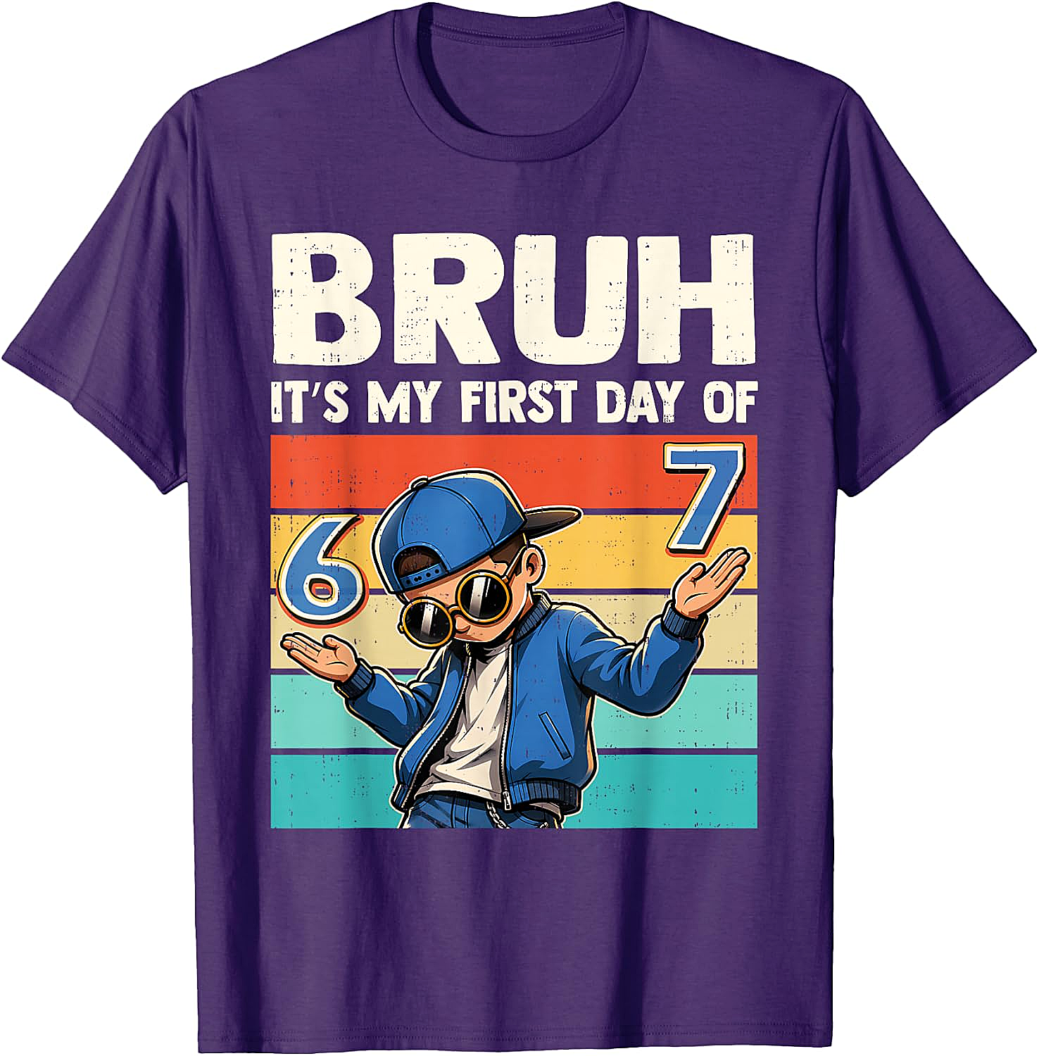 Bruh It's My First Day of School 67 Meme Boys T-Shirt