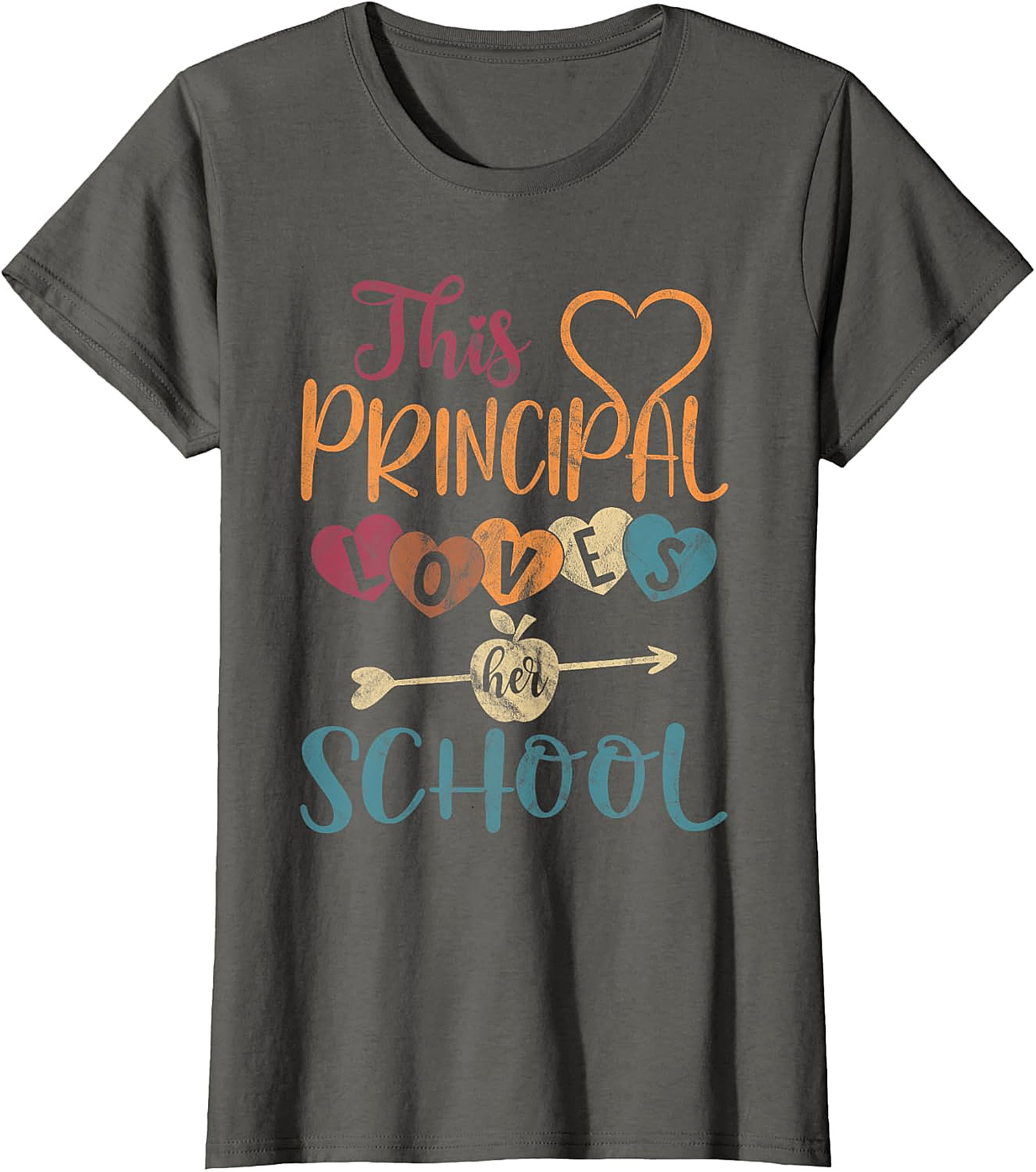 This Principal Loves Her School Vintage Heart T-Shirt | Principal Gift