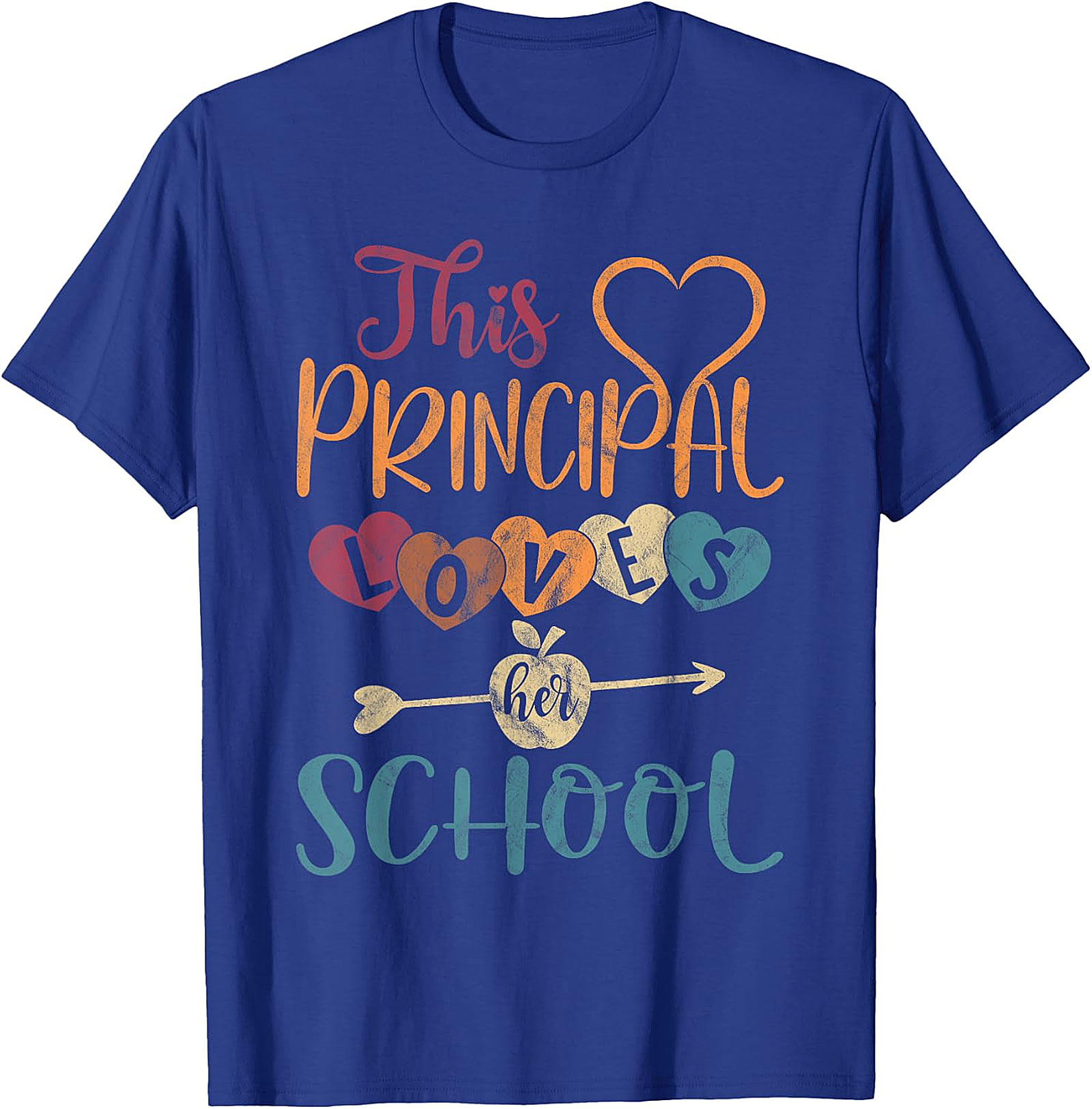 This Principal Loves Her School Vintage Heart T-Shirt | Principal Gift