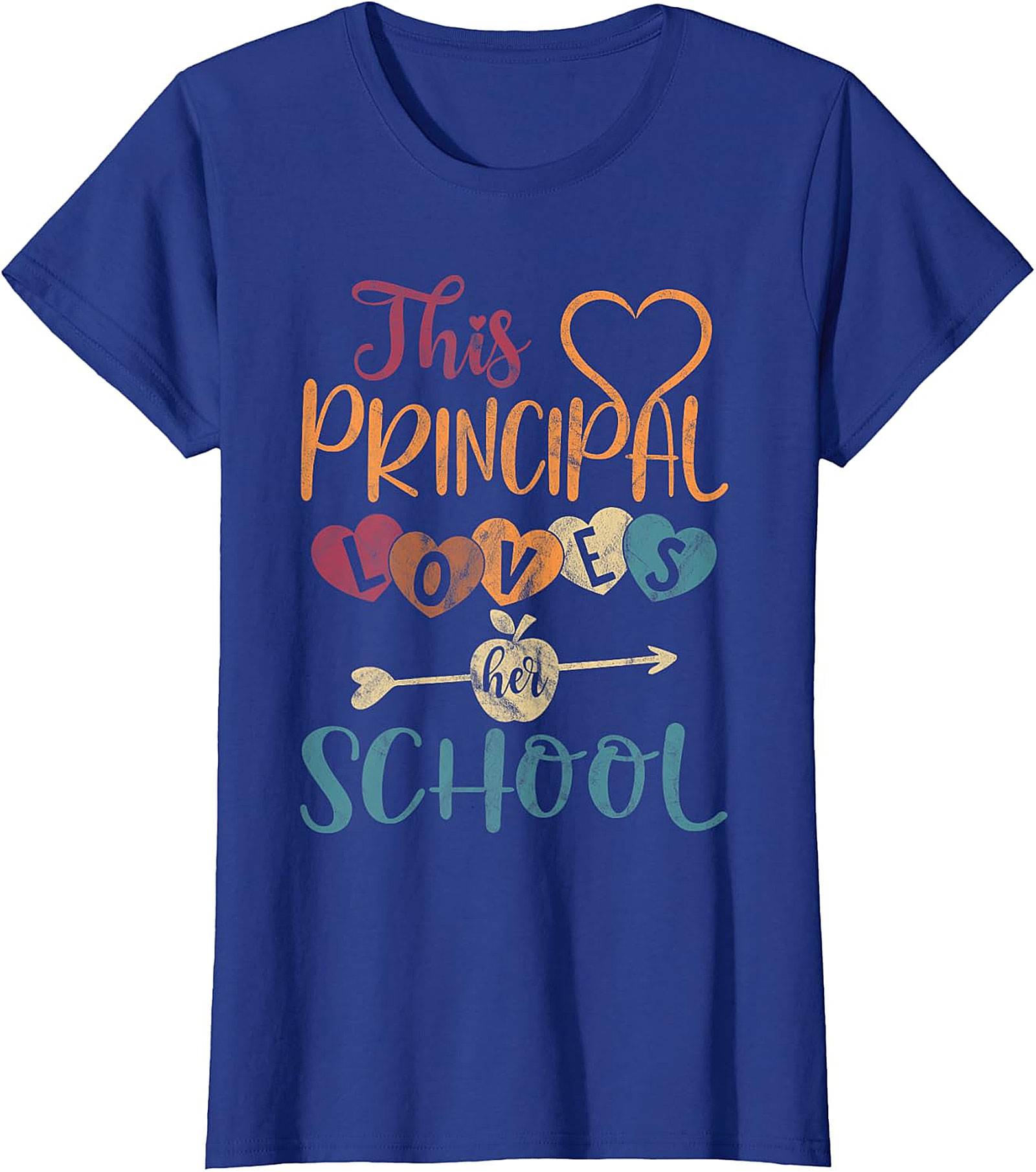 This Principal Loves Her School Vintage Heart T-Shirt | Principal Gift