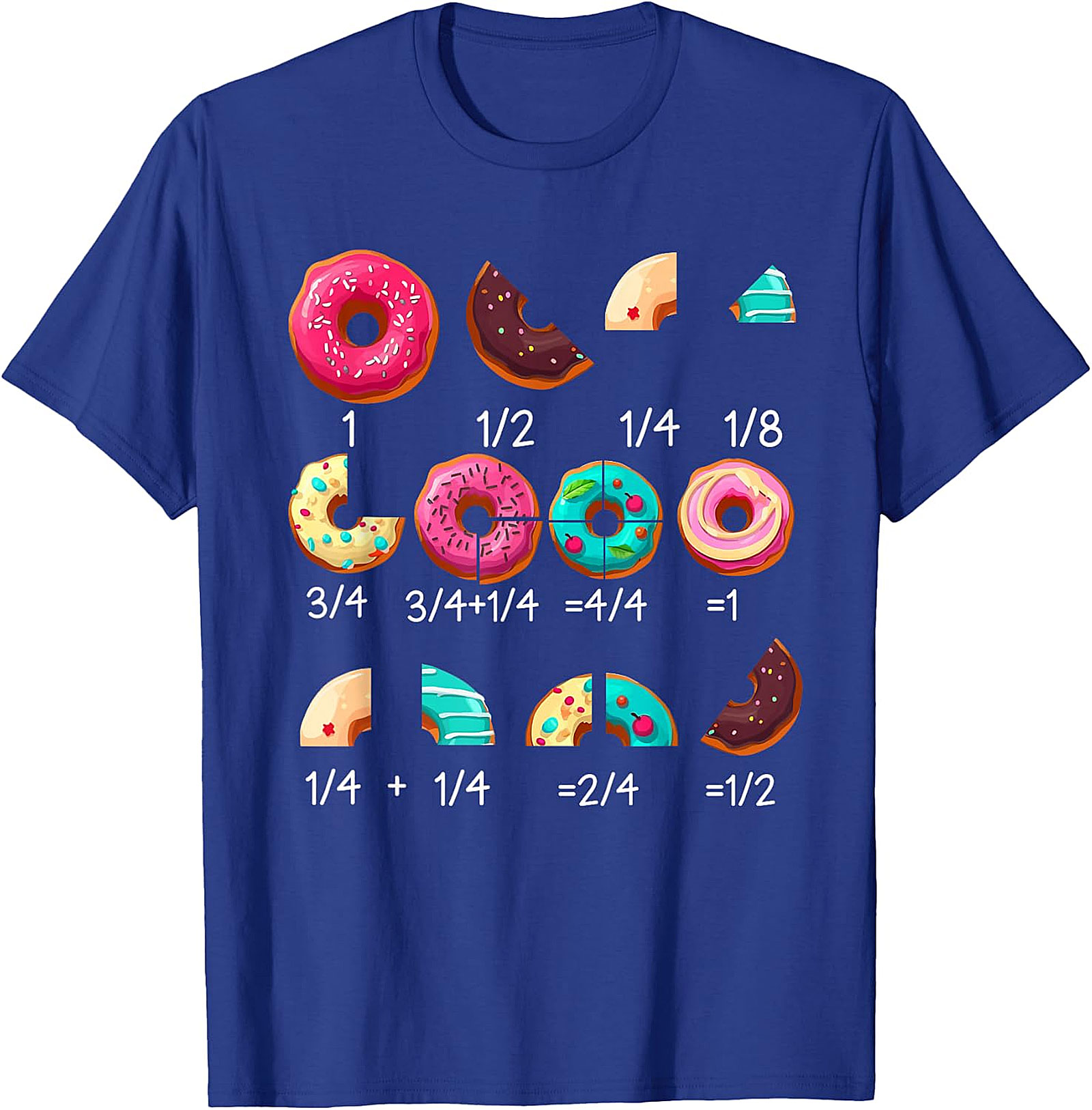 Donut Math Fraction T-Shirt | Teacher Gifts | Funny Tee