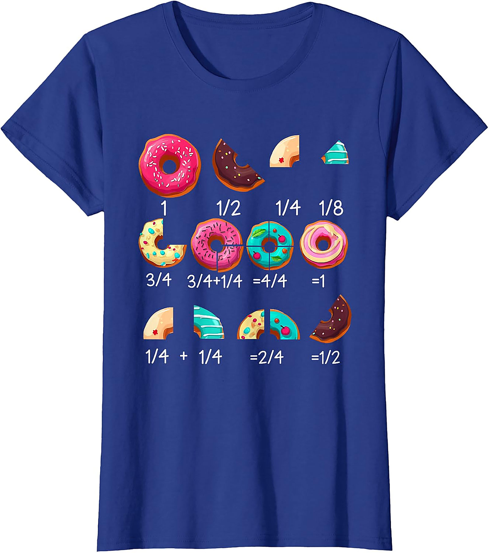 Donut Math Fraction T-Shirt | Teacher Gifts | Funny Tee