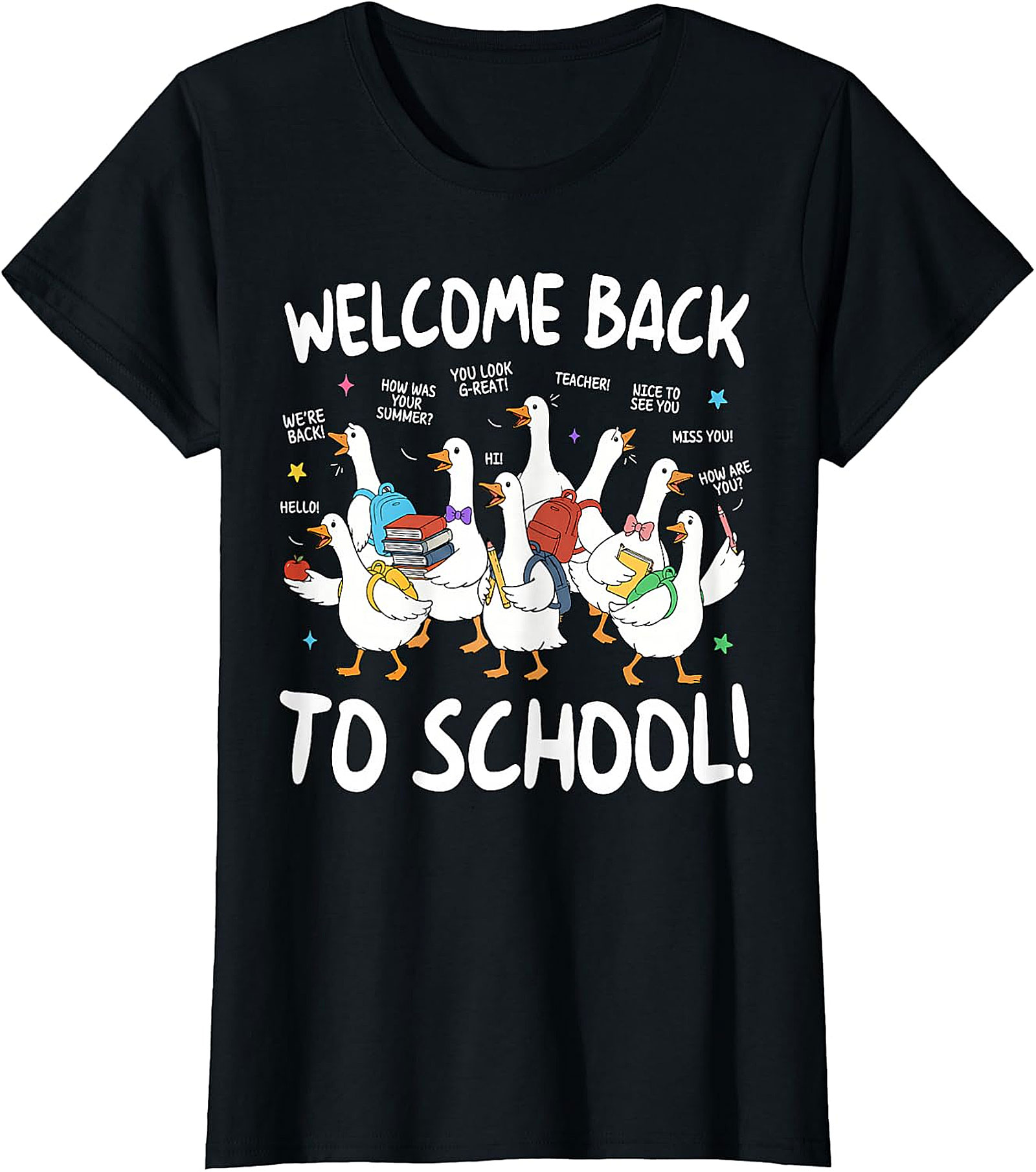  Welcome Back To School Geese T-Shirt | Teacher & Student Gift