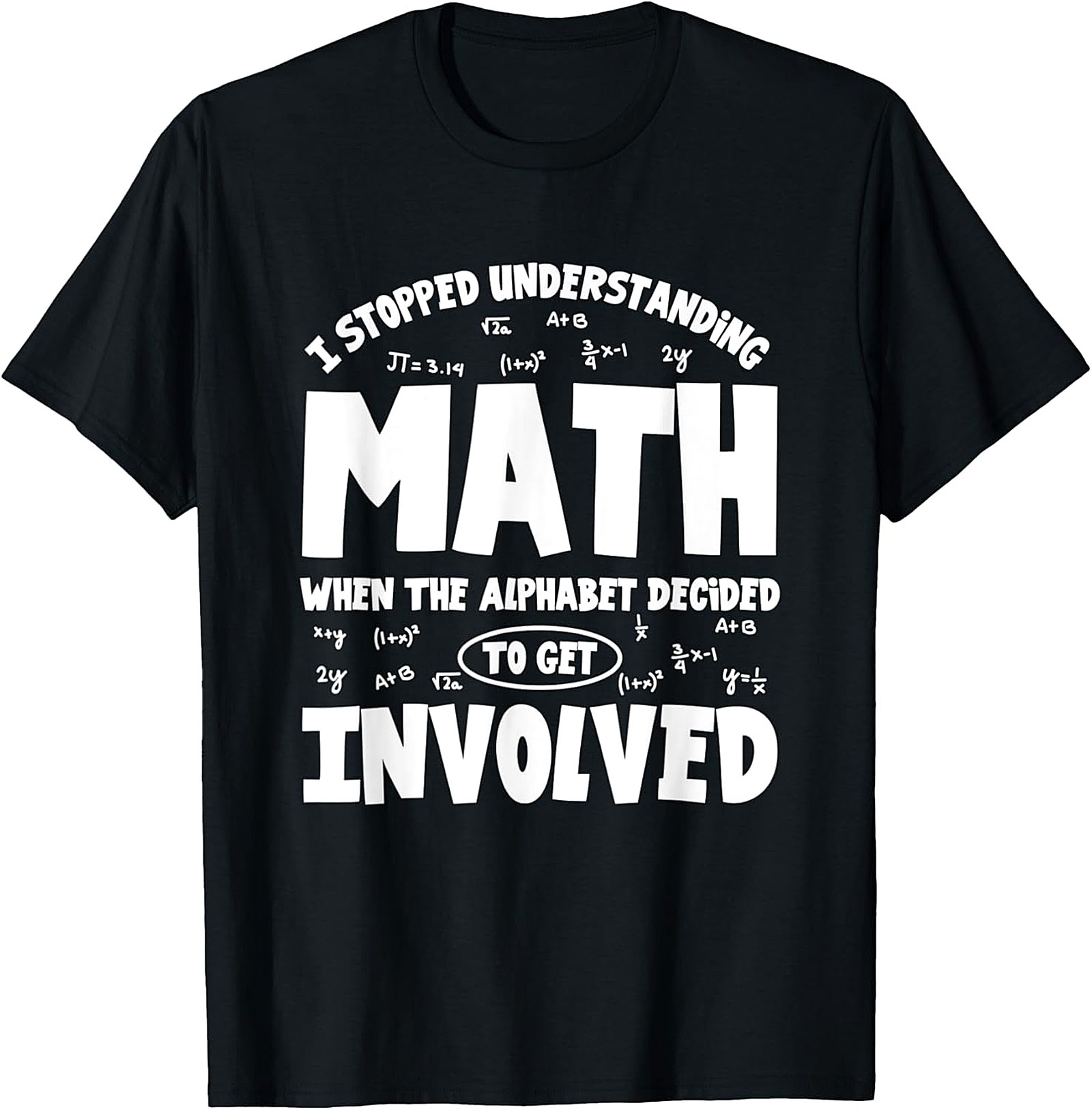 Funny Math T-Shirt: Algebra & Formulas Quote Tee