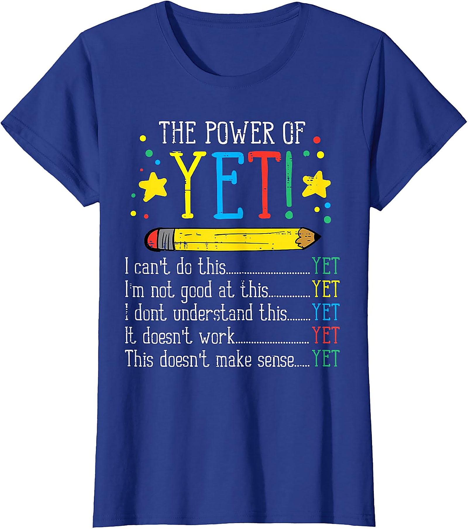 Power of Yet Teacher T-Shirt | Inspirational Graphic Tee