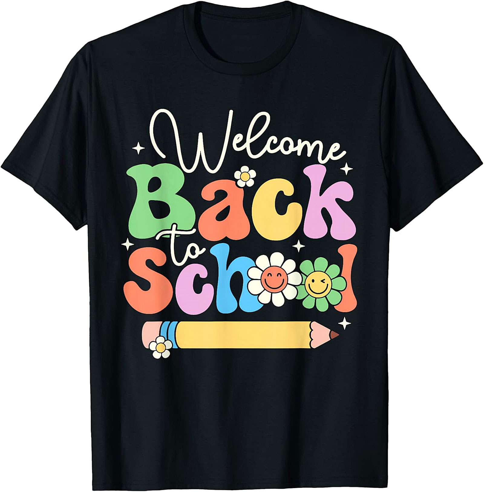 Welcome Back to School Retro Vibes Graphic T-Shirt | Groovy Teacher Tee