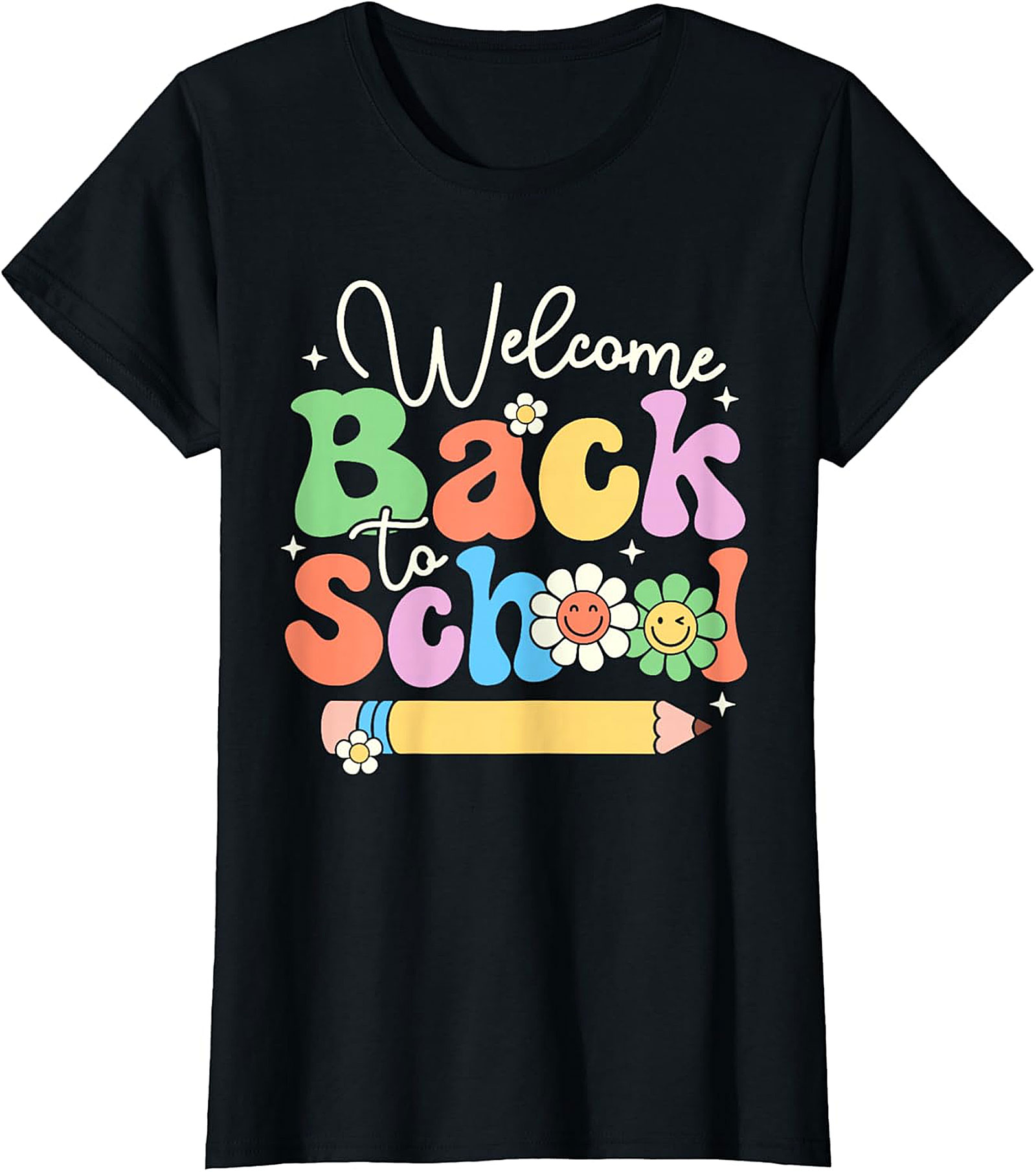 Welcome Back to School Retro Vibes Graphic T-Shirt | Groovy Teacher Tee