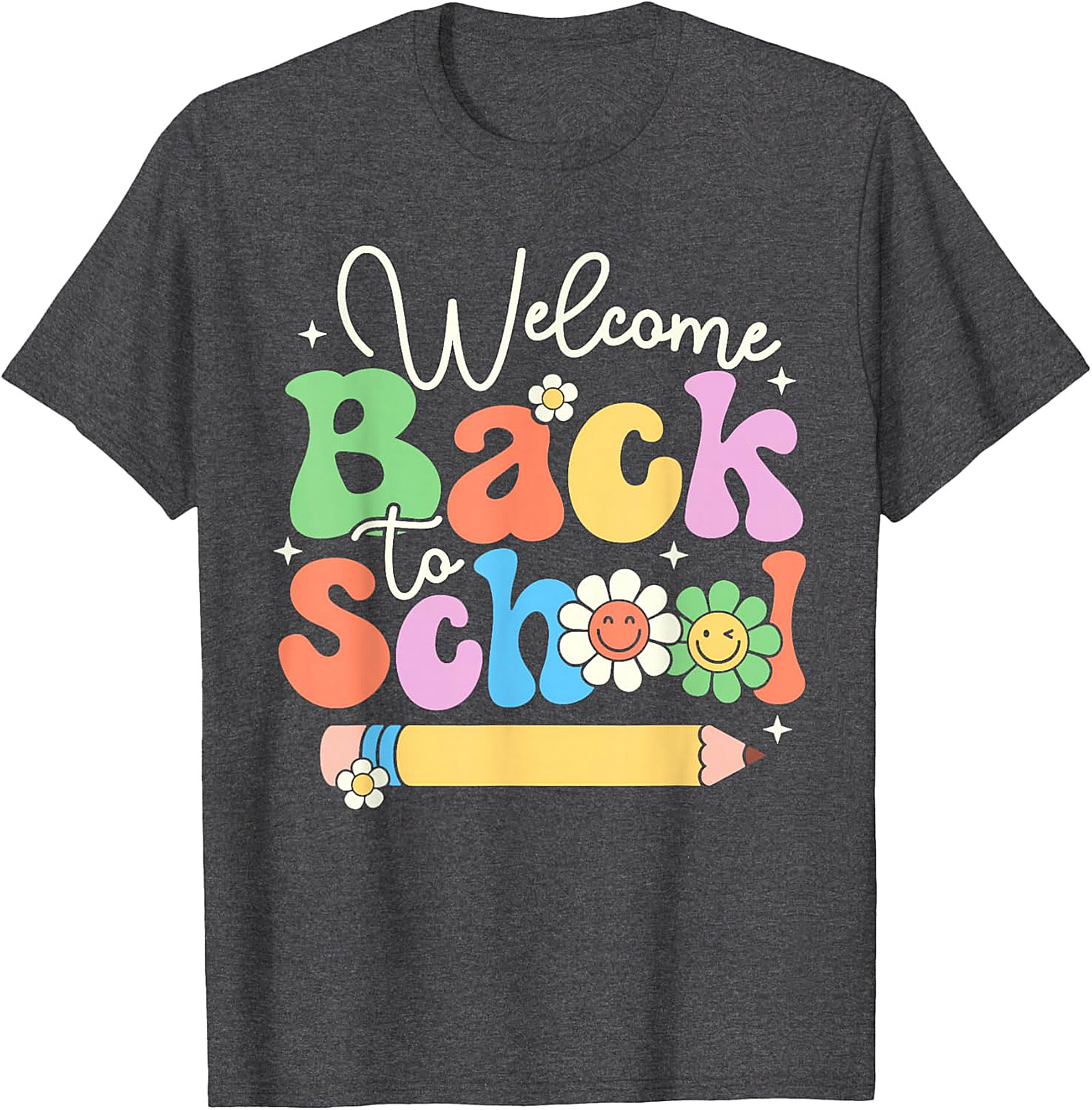 Welcome Back to School Retro Vibes Graphic T-Shirt | Groovy Teacher Tee
