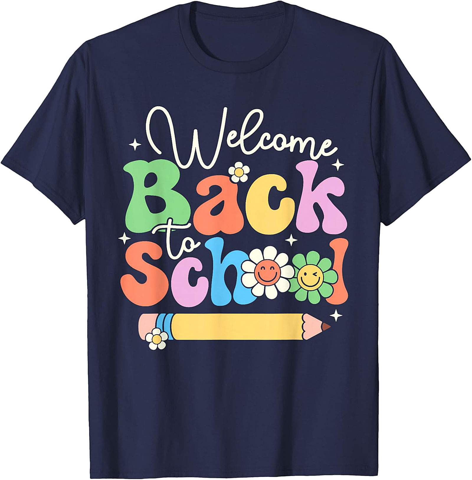 Welcome Back to School Retro Vibes Graphic T-Shirt | Groovy Teacher Tee