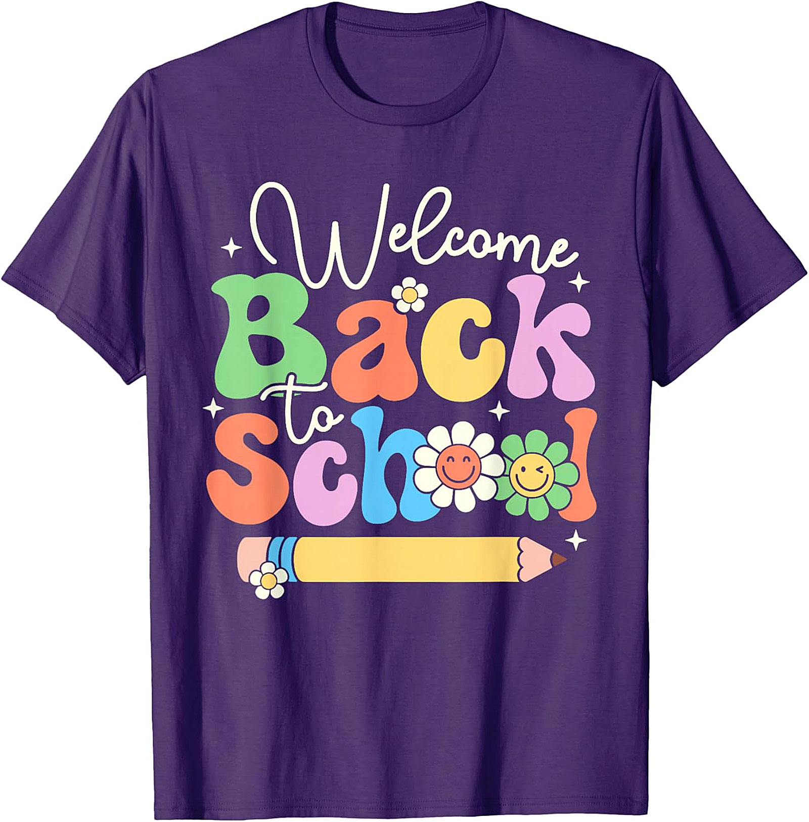 Welcome Back to School Retro Vibes Graphic T-Shirt | Groovy Teacher Tee
