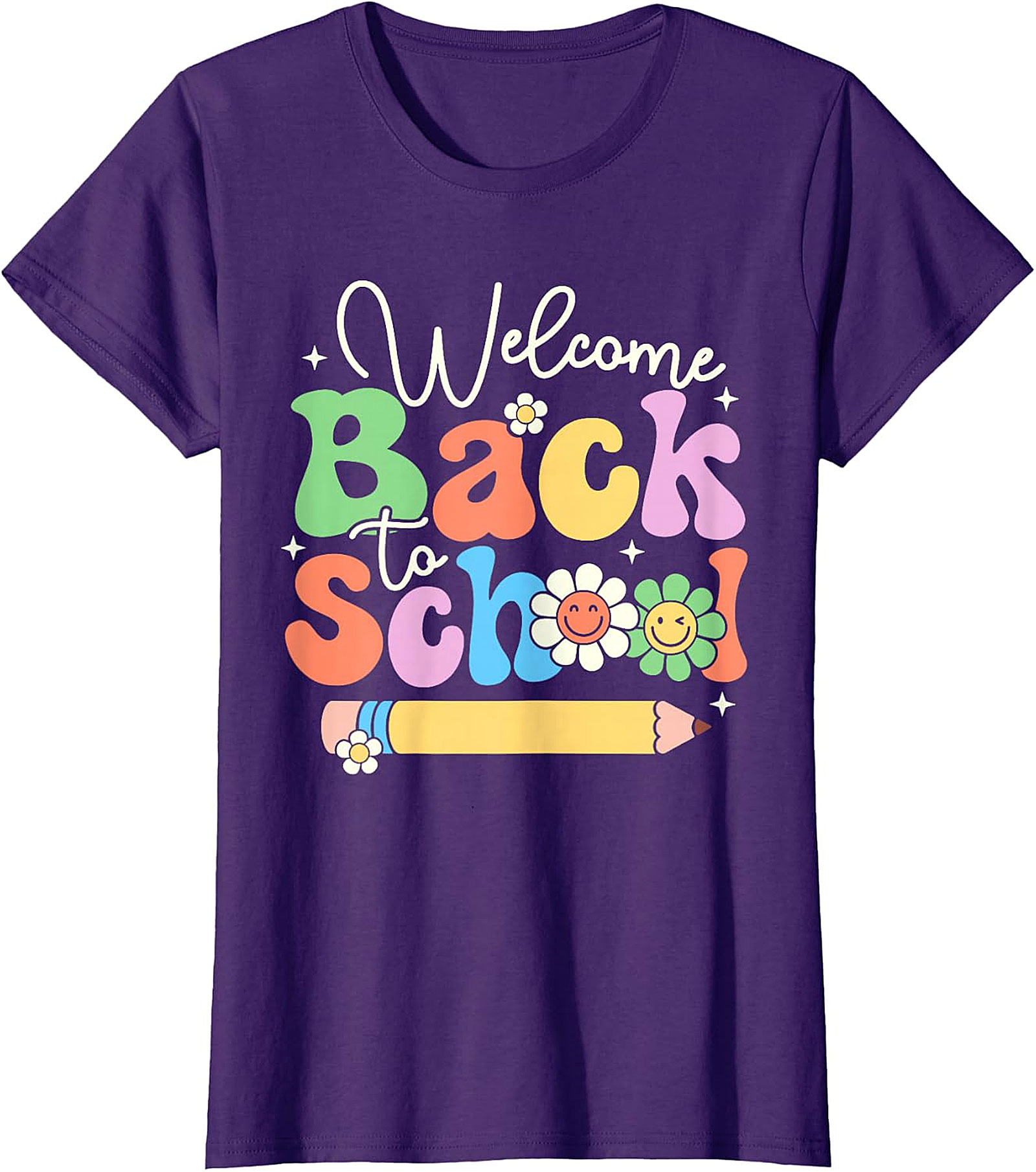 Welcome Back to School Retro Vibes Graphic T-Shirt | Groovy Teacher Tee